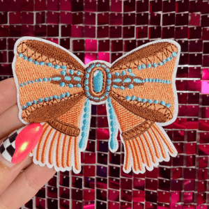 Cowgirl Bow Iron on Patch - My Vinyl Craft