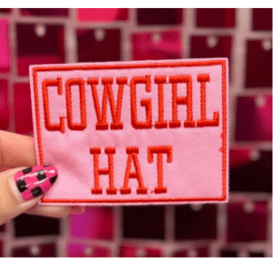 Cowgirl Hat Iron On Patch - My Vinyl Craft