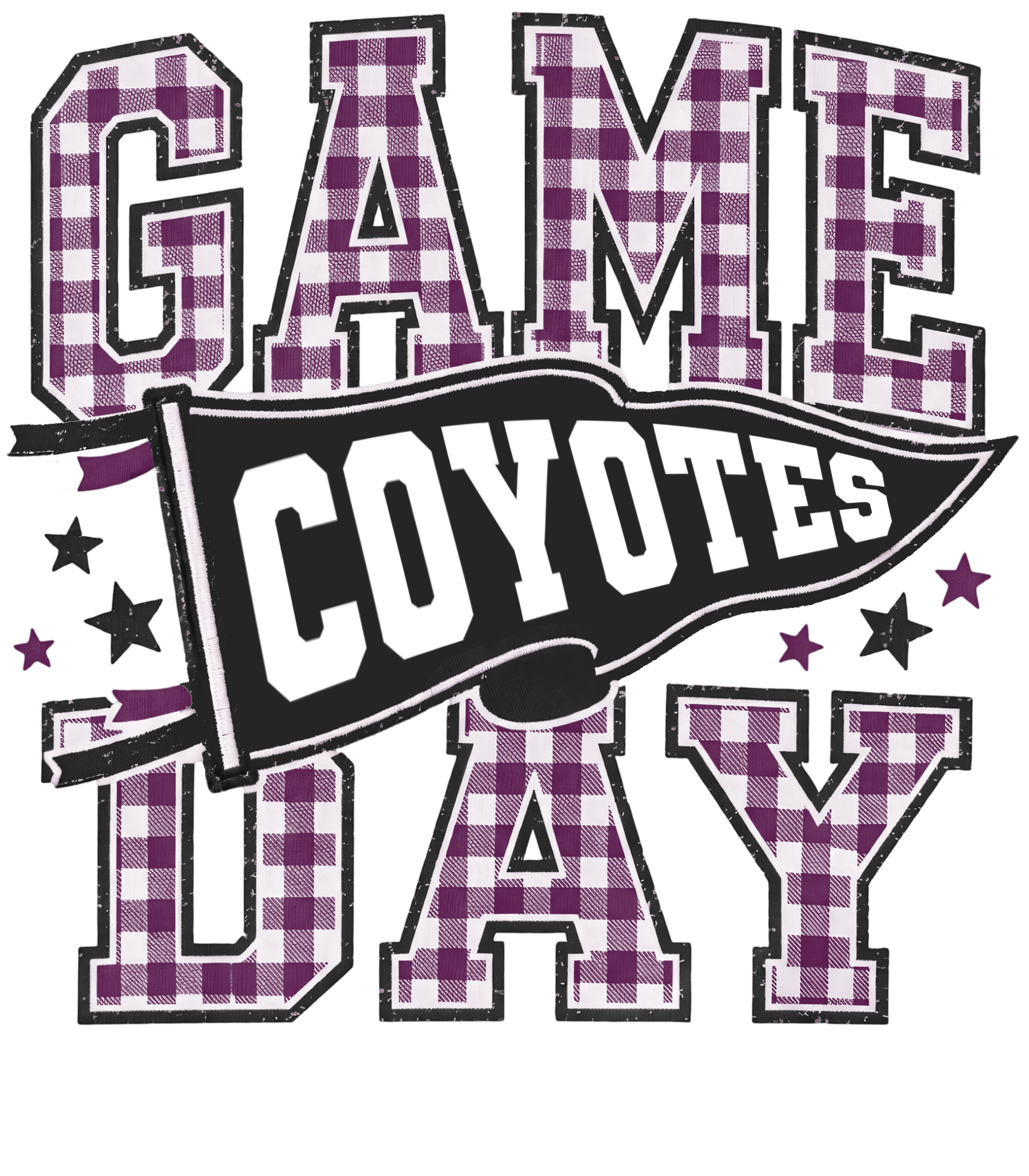 Coyotes Gingham DTF Transfer - My Vinyl Craft