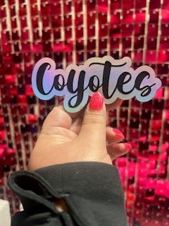 Coyotes Leather Iron On Patch - My Vinyl Craft