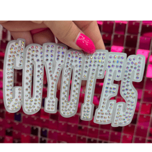 Coyotes Oversize Hat Rhinestone Transfer - My Vinyl Craft