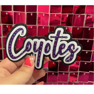 Coyotes Rhinestone Iron On Patch - My Vinyl Craft