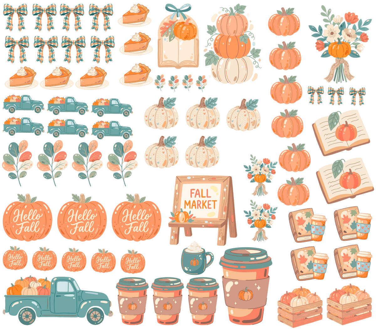 Cozy Fall Element UV DTF Sheet - My Vinyl Craft