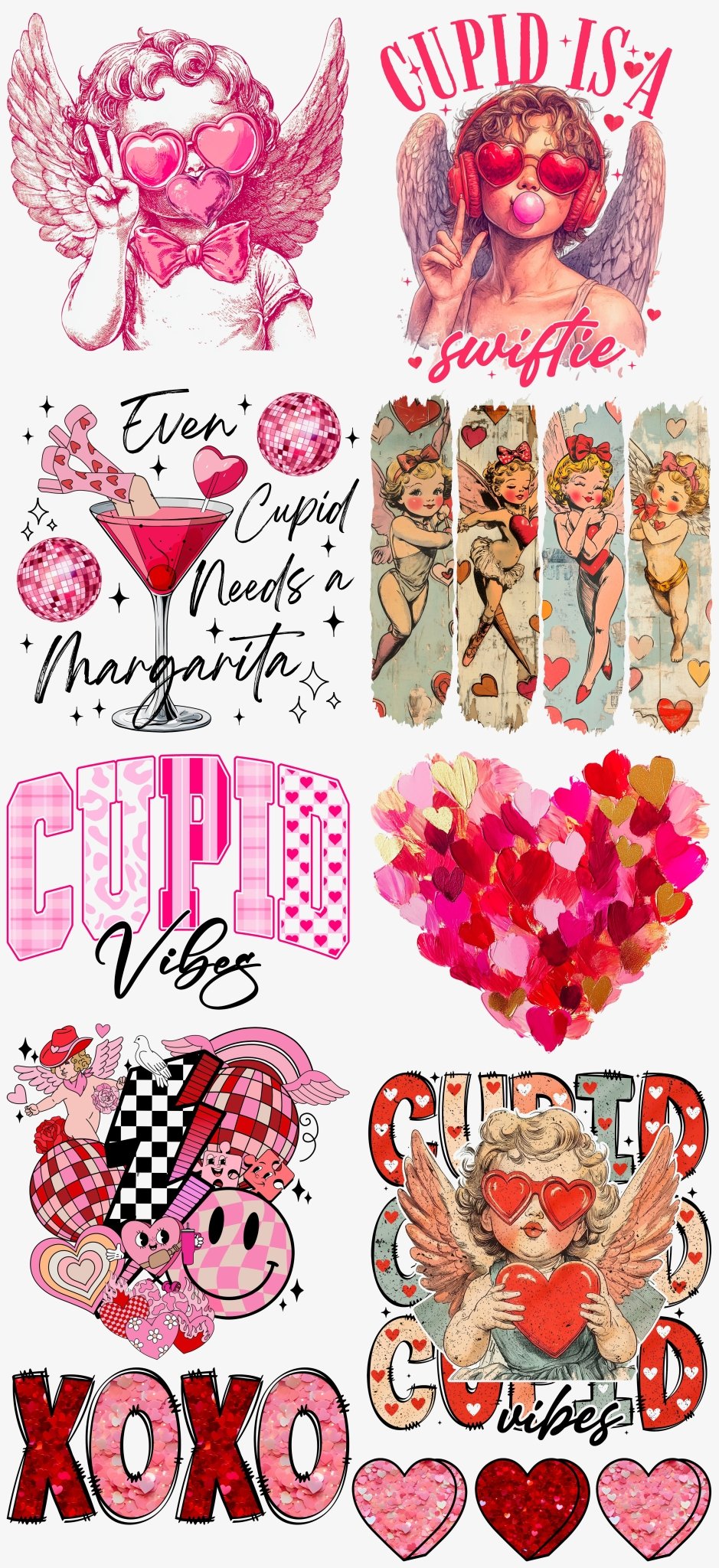Cupid Valentines Pre - Made Gangsheet DTF Transfer - My Vinyl Craft