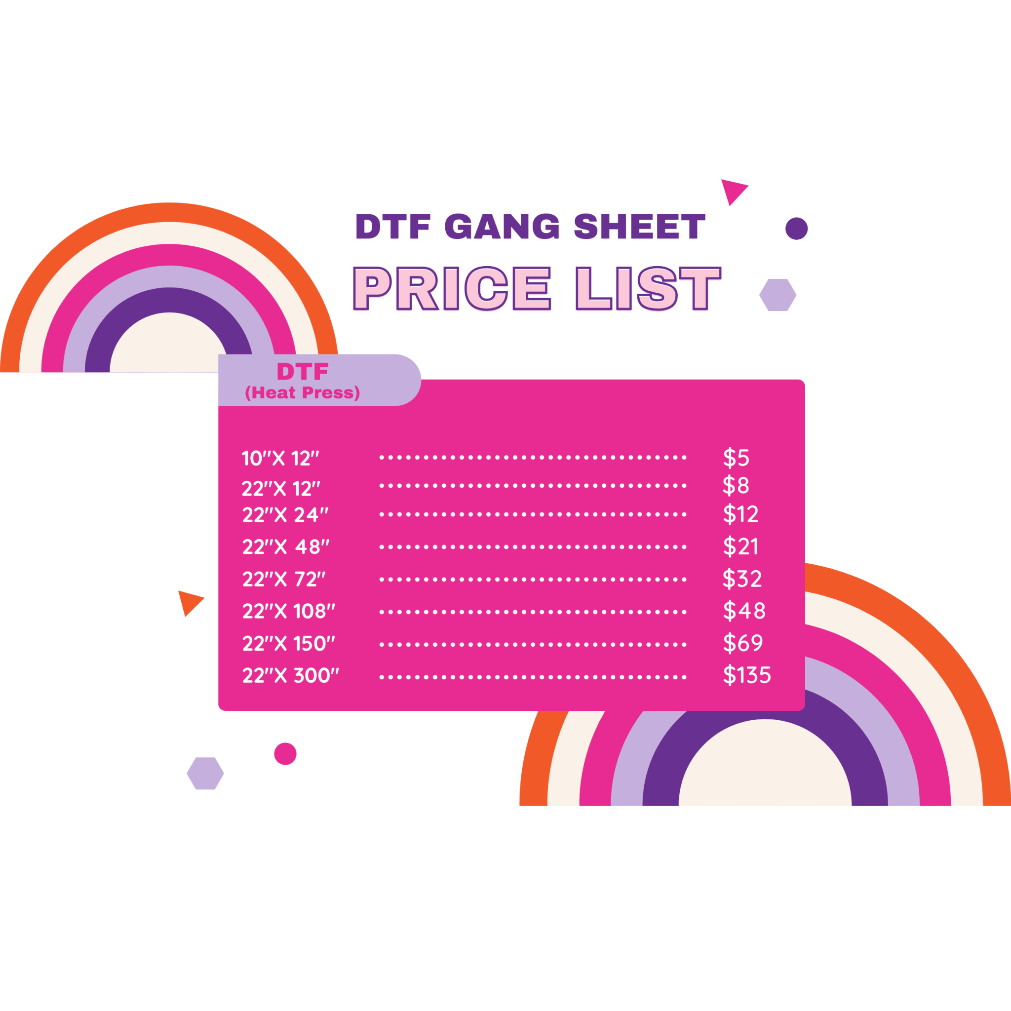 Custom DTF Gang Sheet 1-2 Business Day Turn Around Time. - My Vinyl Craft