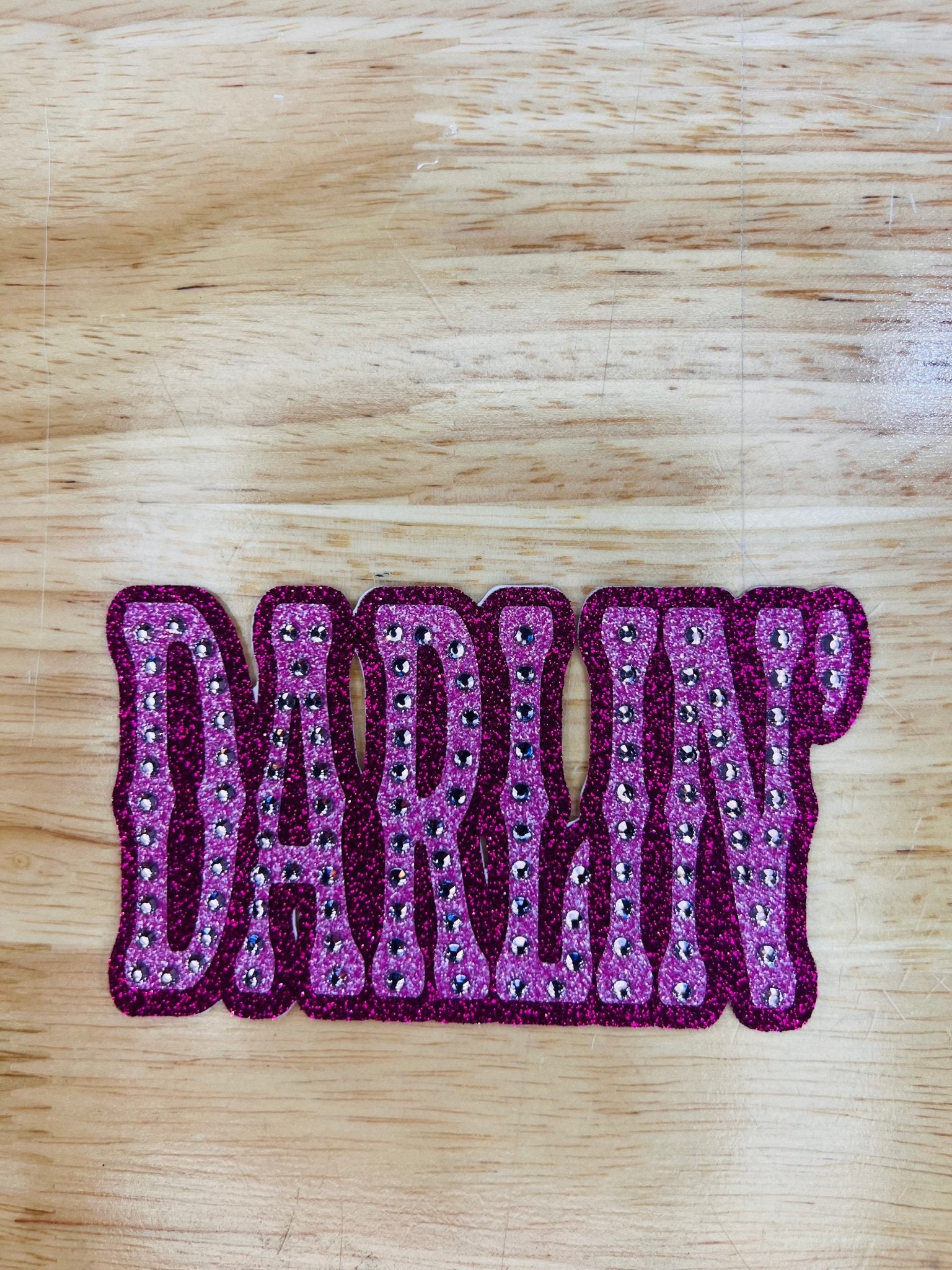 Darlin' Rhinestone Iron On Patch *PRE - ORDER* - My Vinyl Craft