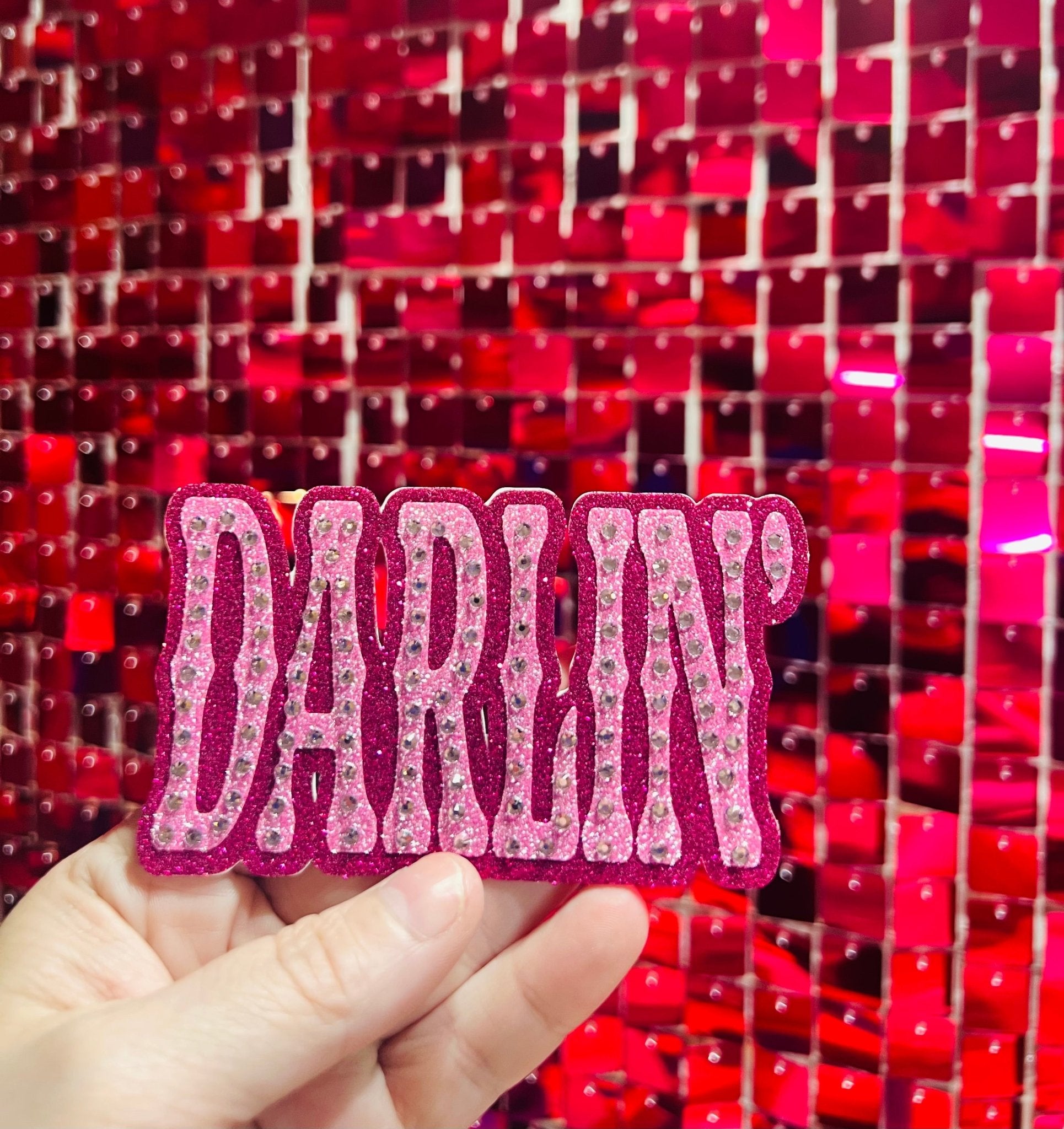 Darlin' Rhinestone Iron On Patch *PRE - ORDER* - My Vinyl Craft