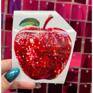 Disco Apple Small UV DTF - My Vinyl Craft
