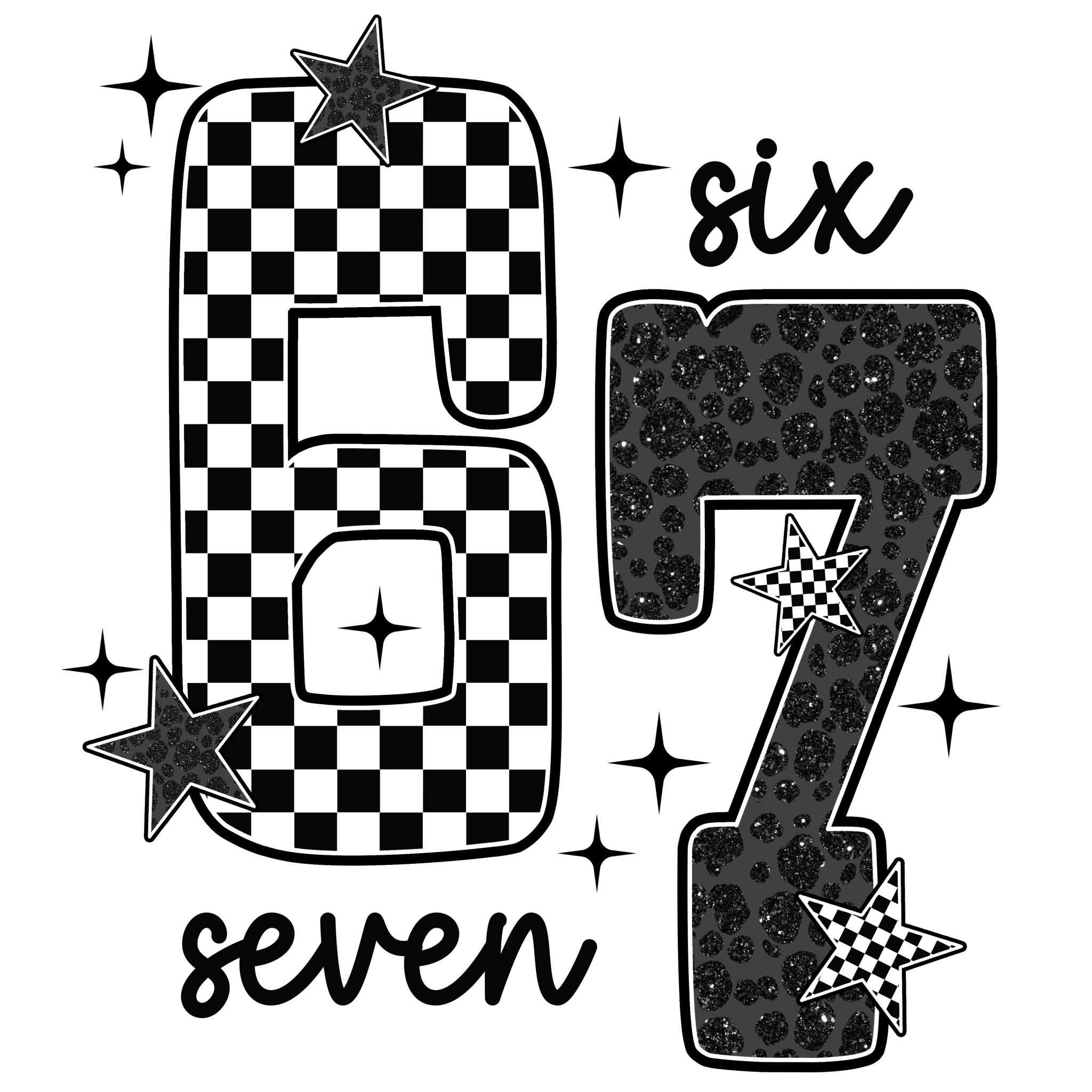 E26 - 67 Star Block DTF Transfer - My Vinyl Craft