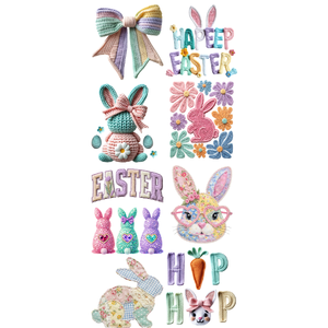 Easter Faux Yarn Pre - made DTF Gangsheet - My Vinyl Craft
