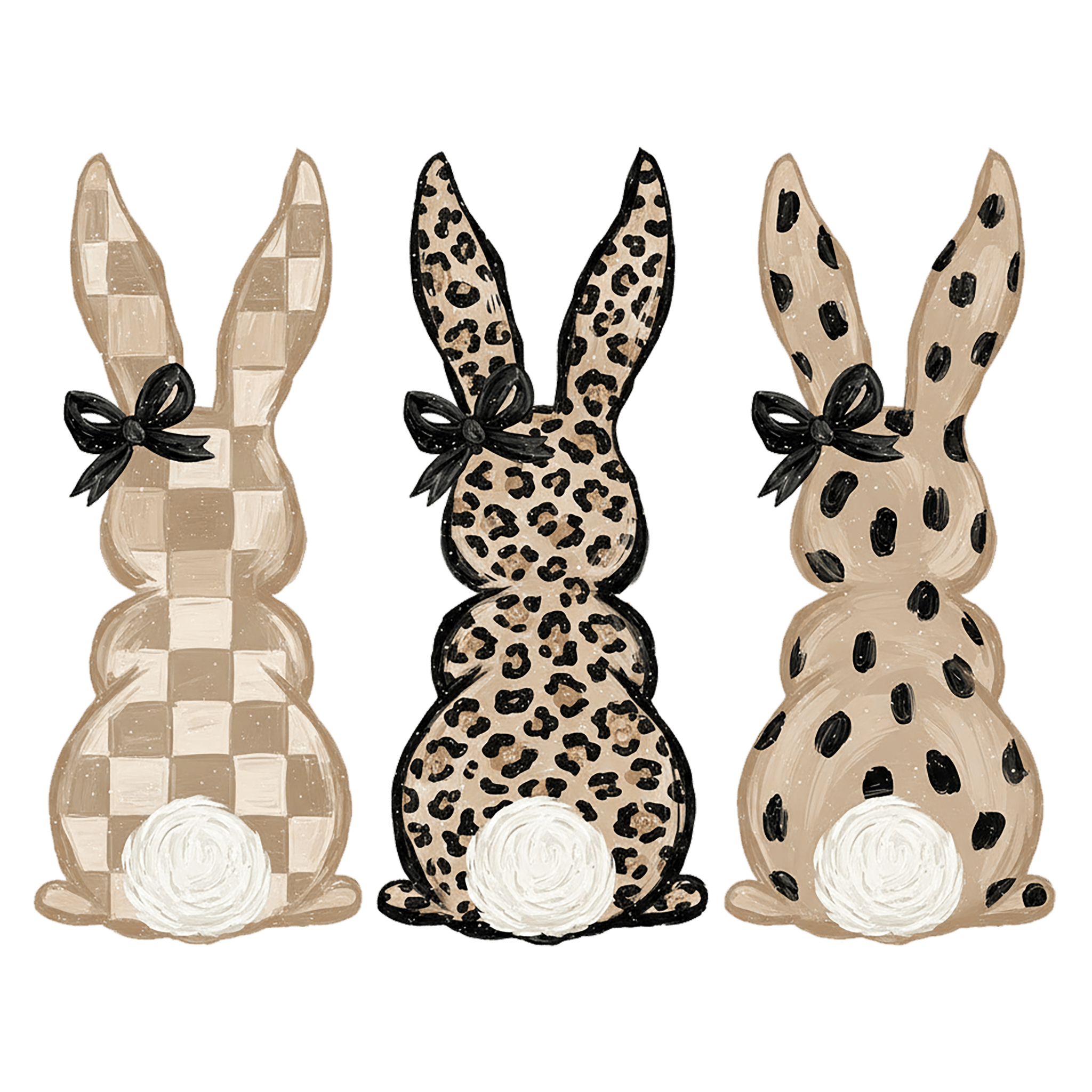 ET19 - Cute Bunny Butts DTF Transfer - My Vinyl Craft