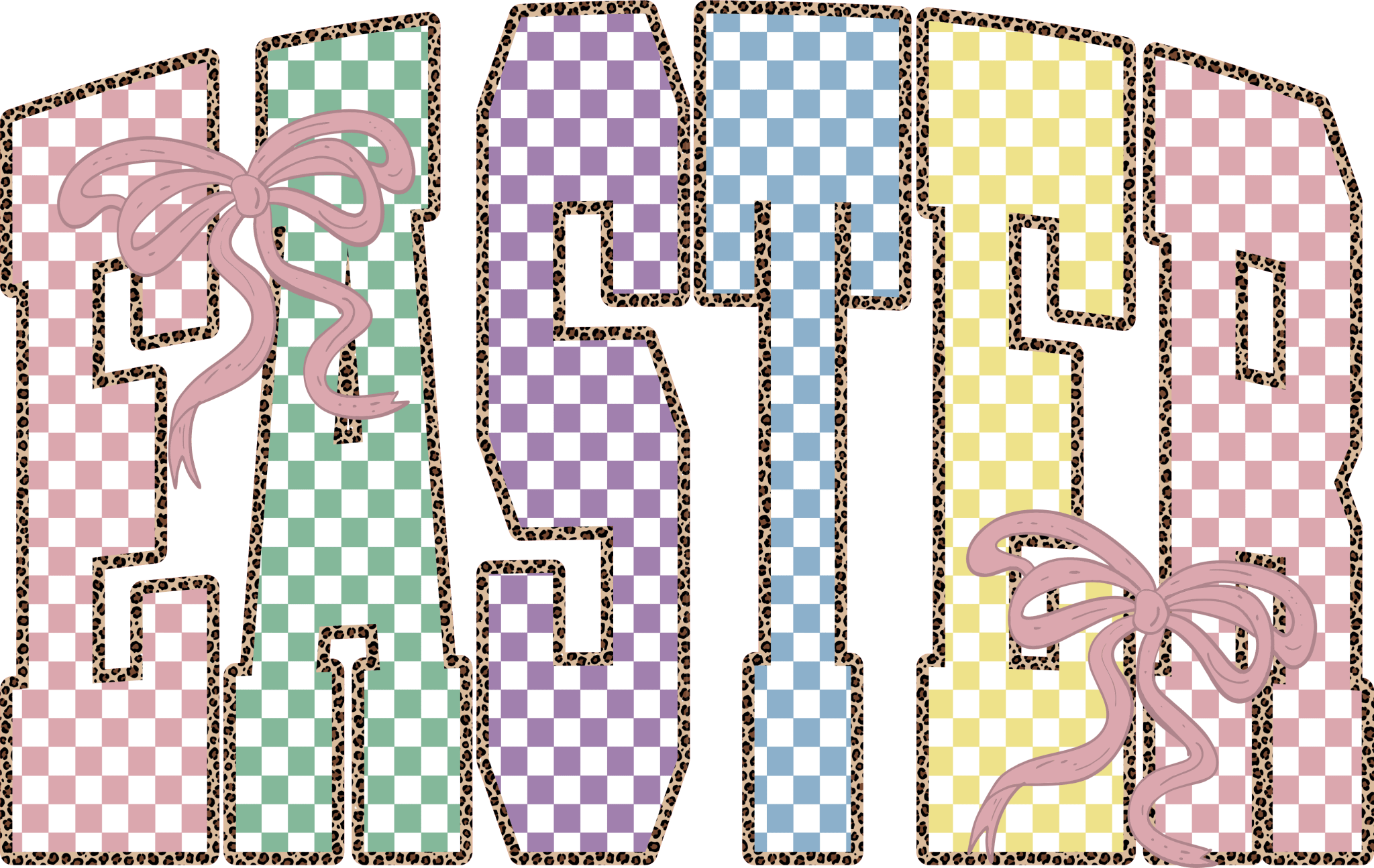 ET20 - Checkered Easter DTF Transfer - My Vinyl Craft