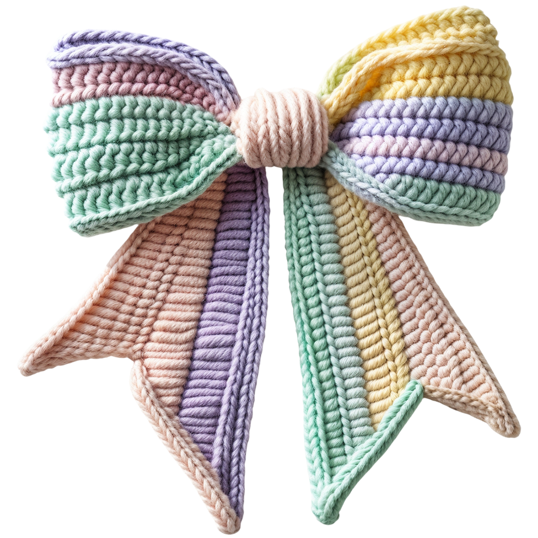 ET28 - Faux Yarn Bow Pastel DTF Transfer - My Vinyl Craft