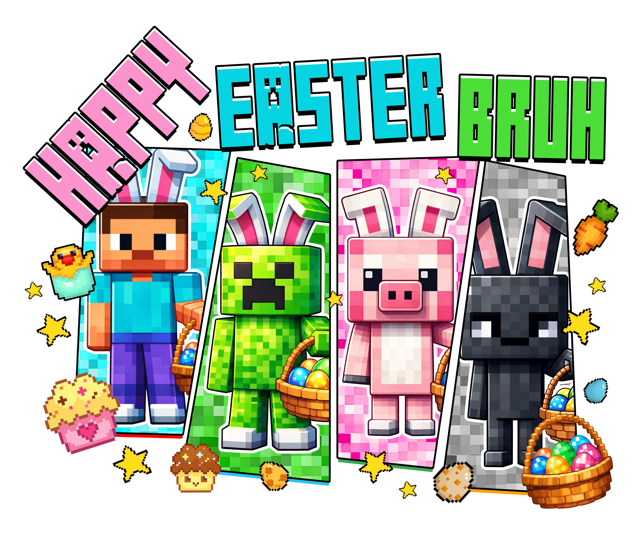 ET6 - Gamer Easter DTF Transfer - My Vinyl Craft