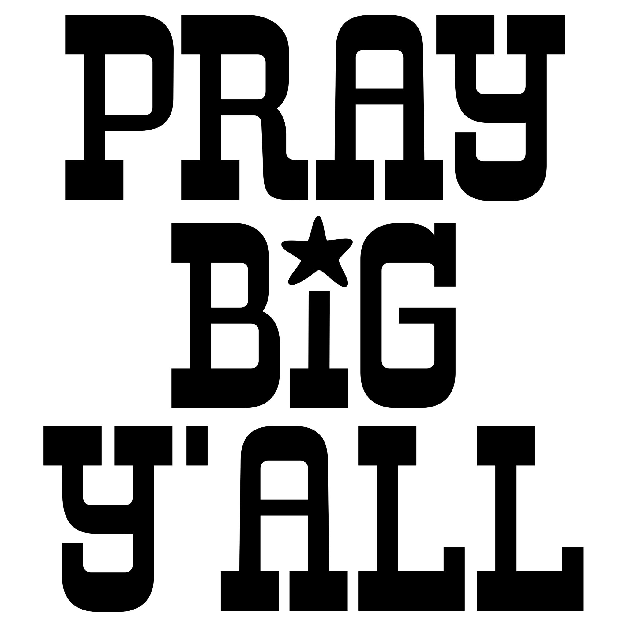 F11 - Pray Big DTF Transfer - My Vinyl Craft