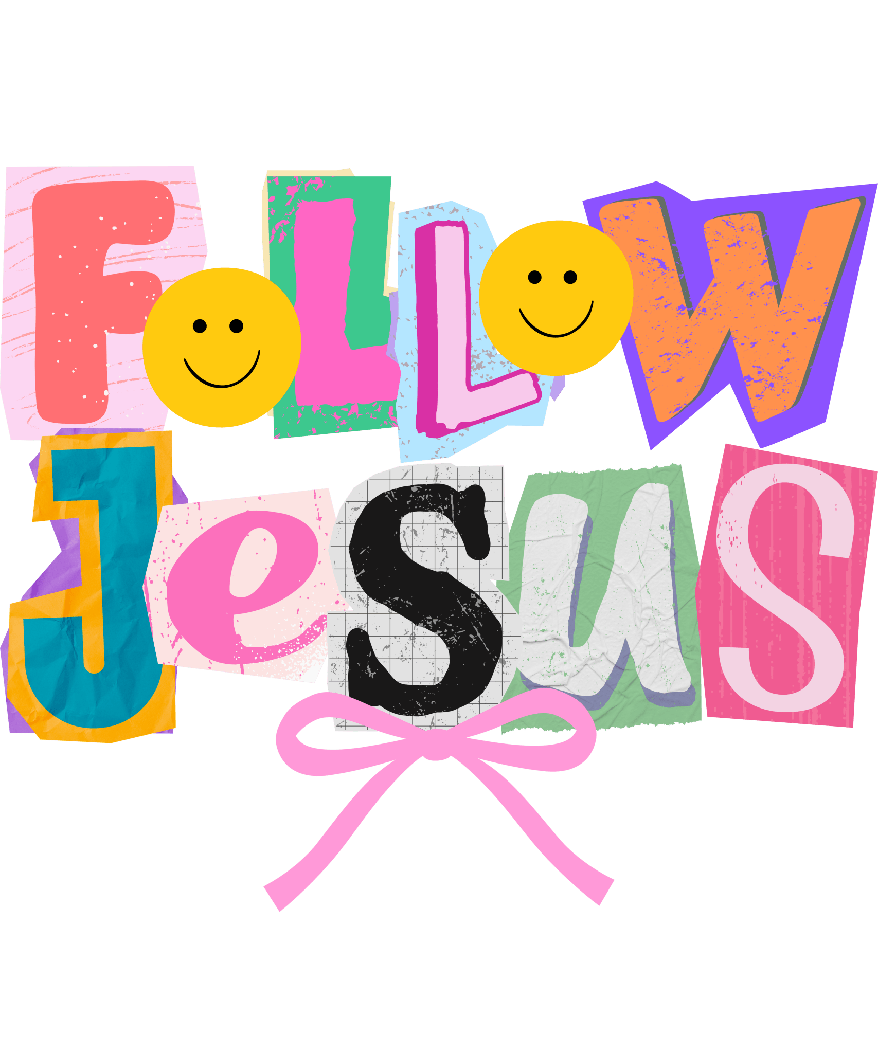 F17 - Follow Jesus DTF Transfer - My Vinyl Craft