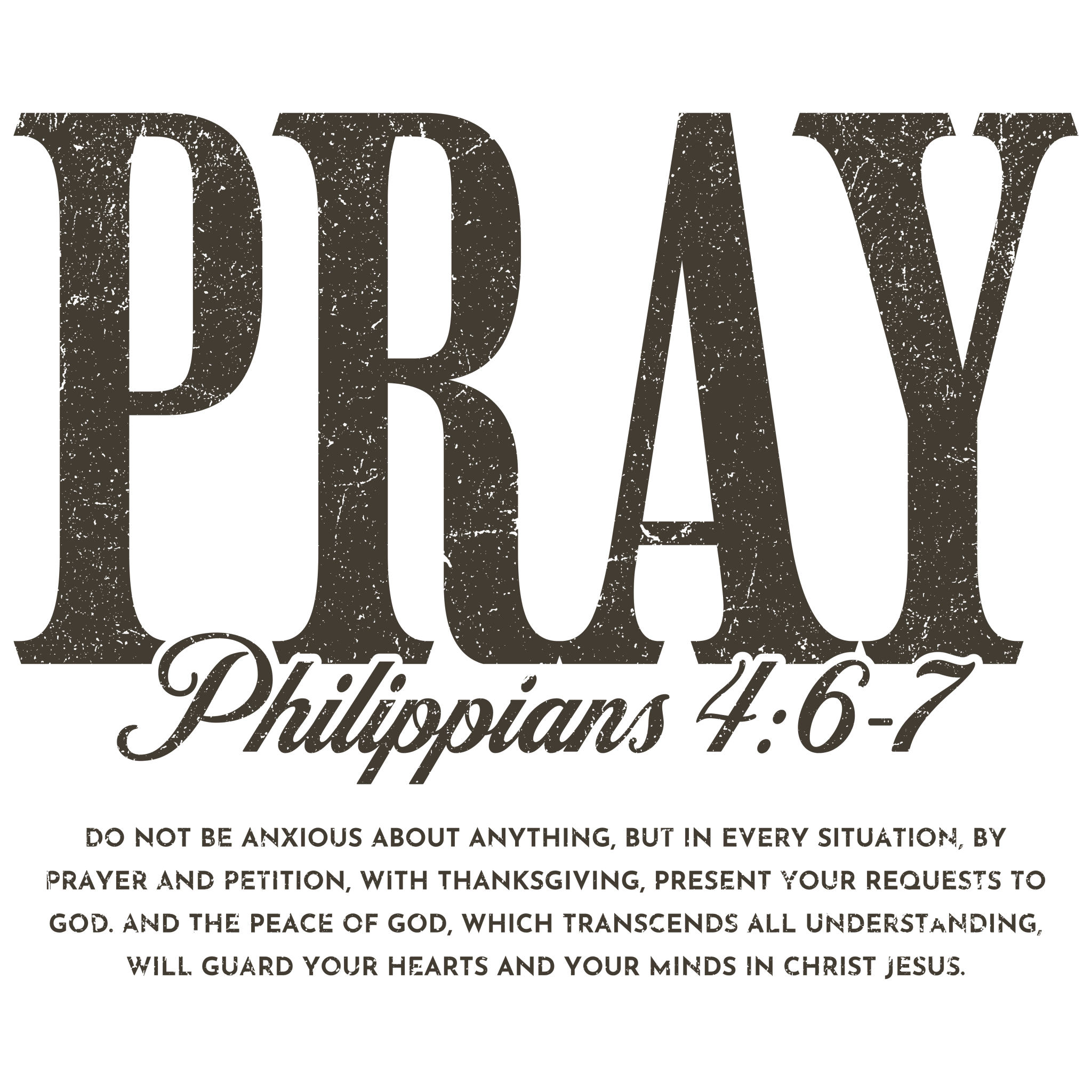 F3 - Pray Vintage DTF Transfer - My Vinyl Craft