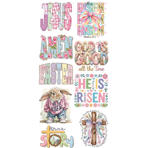 Faithful Easter Pre - Made DTF Gangsheet - My Vinyl Craft