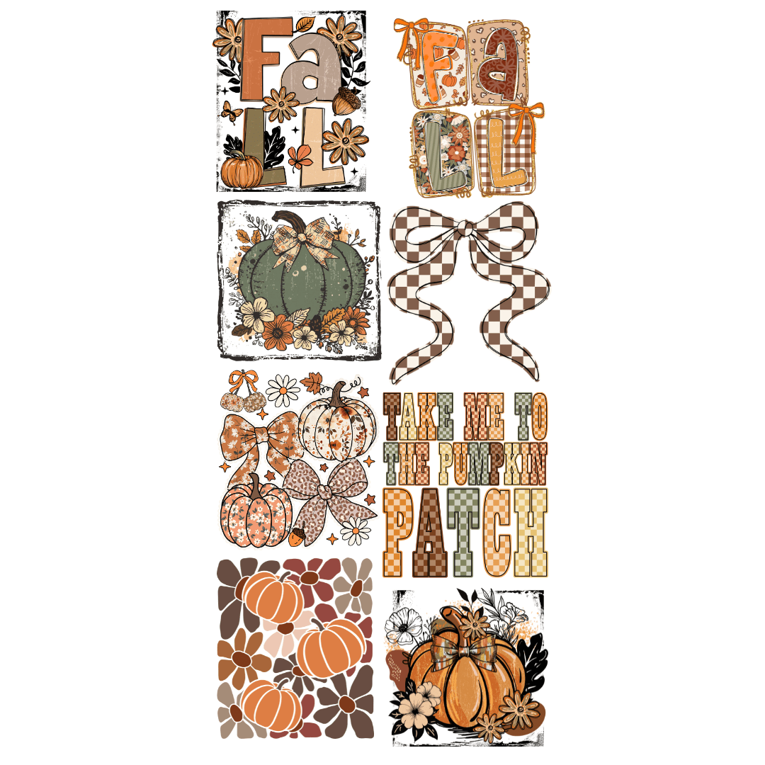 Fall Pre - Made DTF Gangsheet - My Vinyl Craft