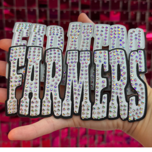 Farmers Oversize Hat Rhinestone Transfer - My Vinyl Craft