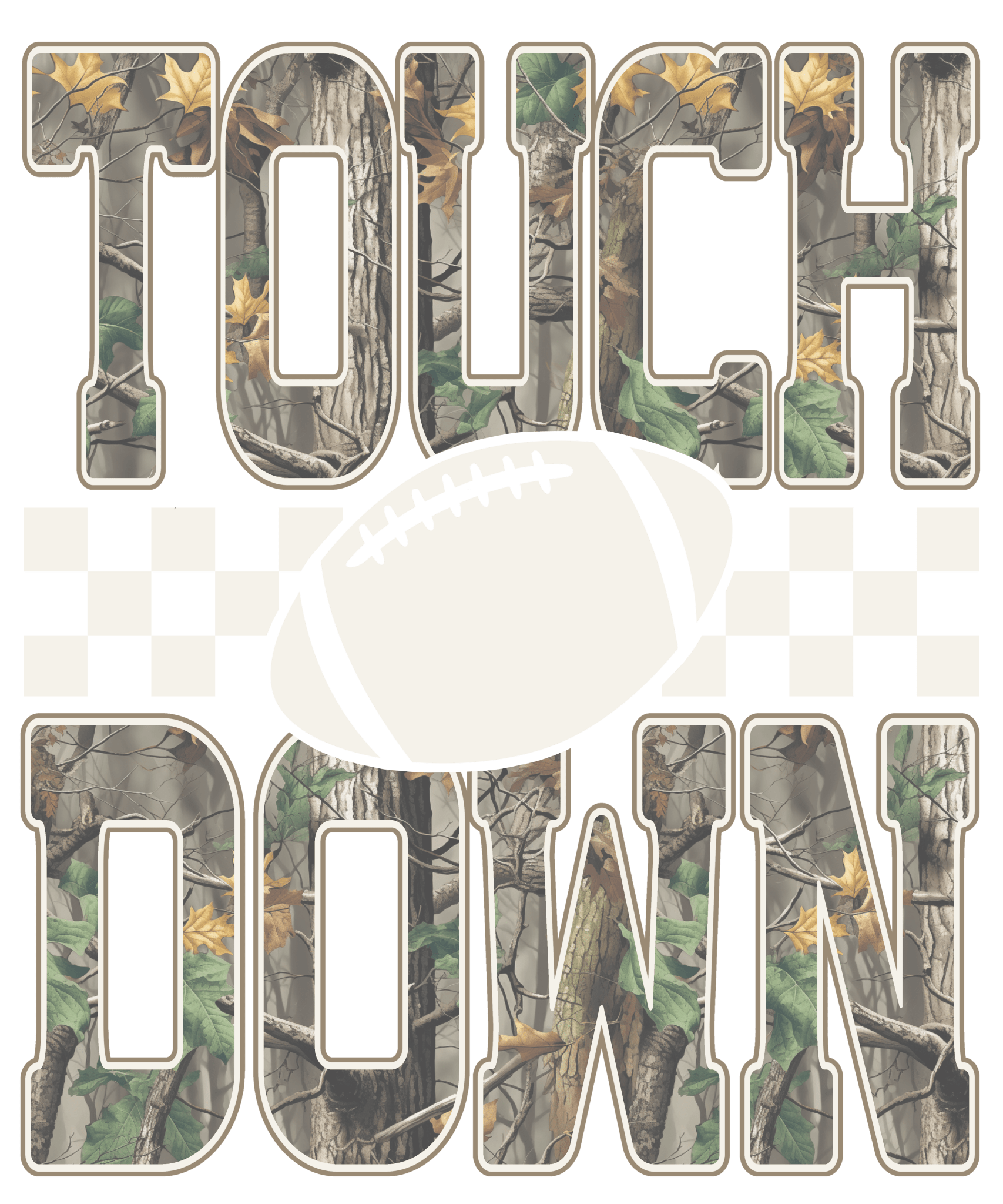 FB12 - Camo Touch Down DTF Transfer - My Vinyl Craft