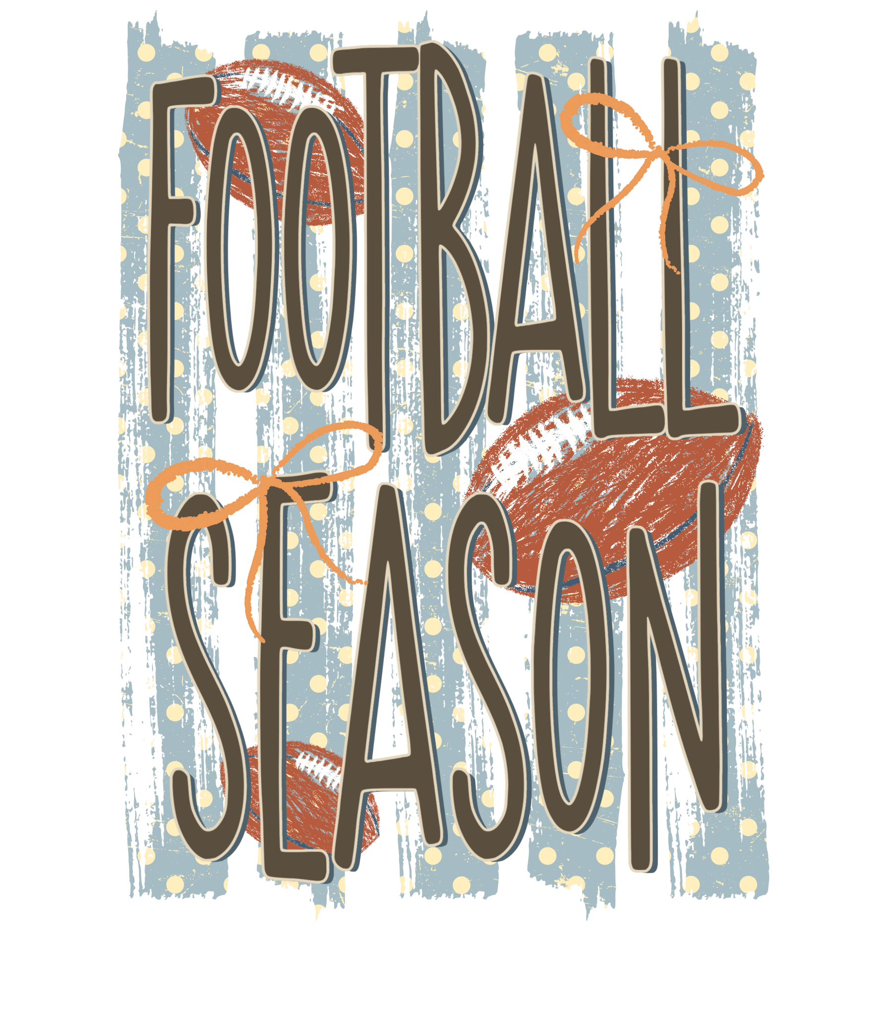 FB6 - Touchdown Season Dots DTF Transfer - My Vinyl Craft