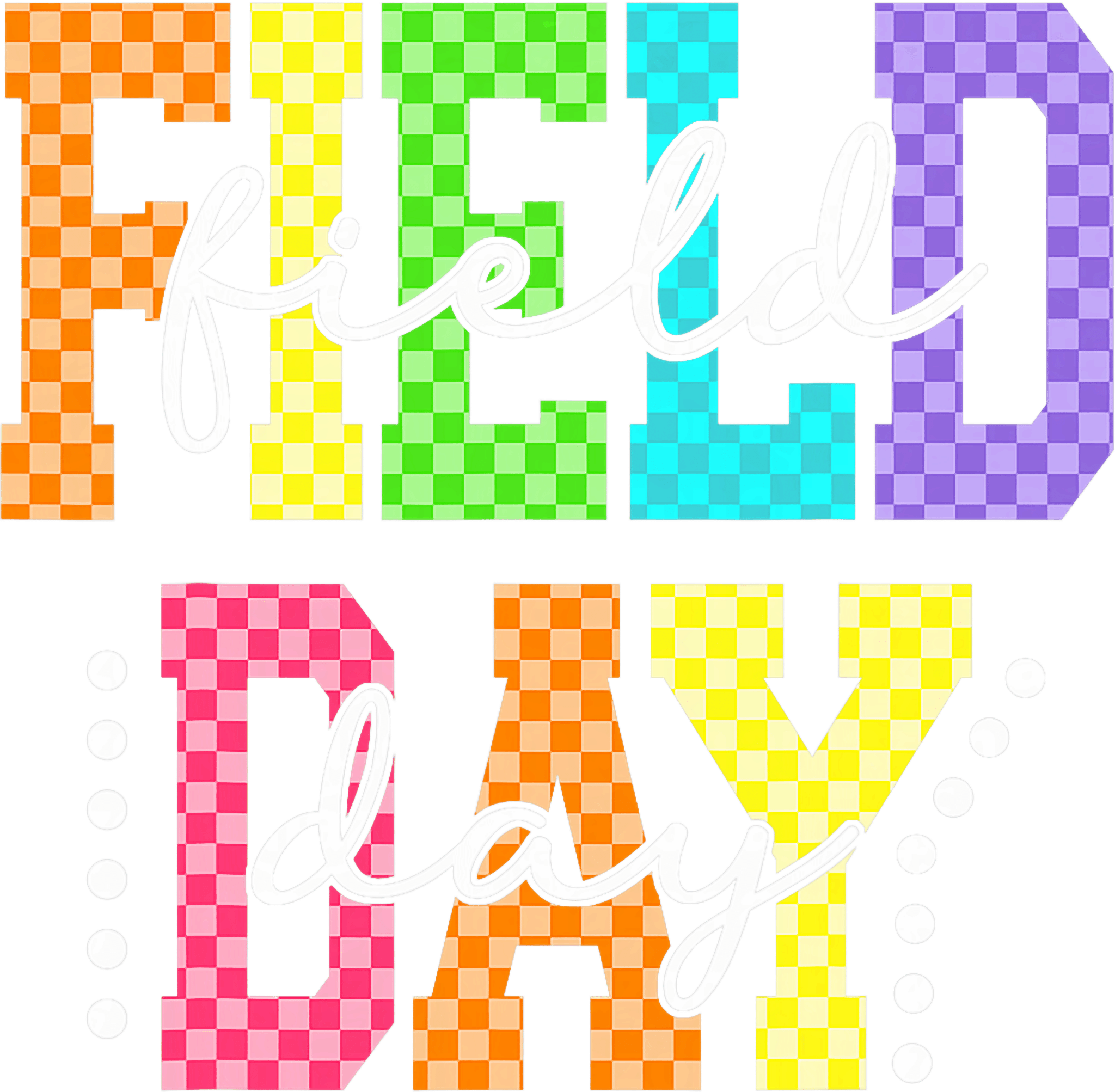 FD4 - Checkered Field Day DTF Transfer - My Vinyl Craft