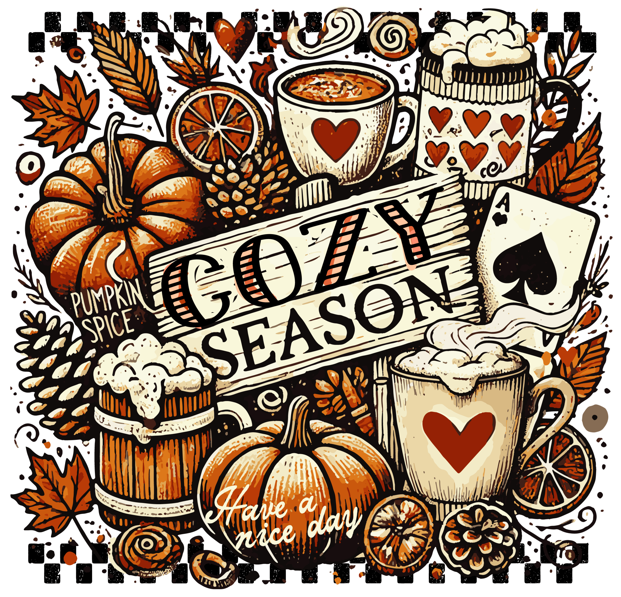FL10 - Cozy Season Bold DTF Transfer - My Vinyl Craft