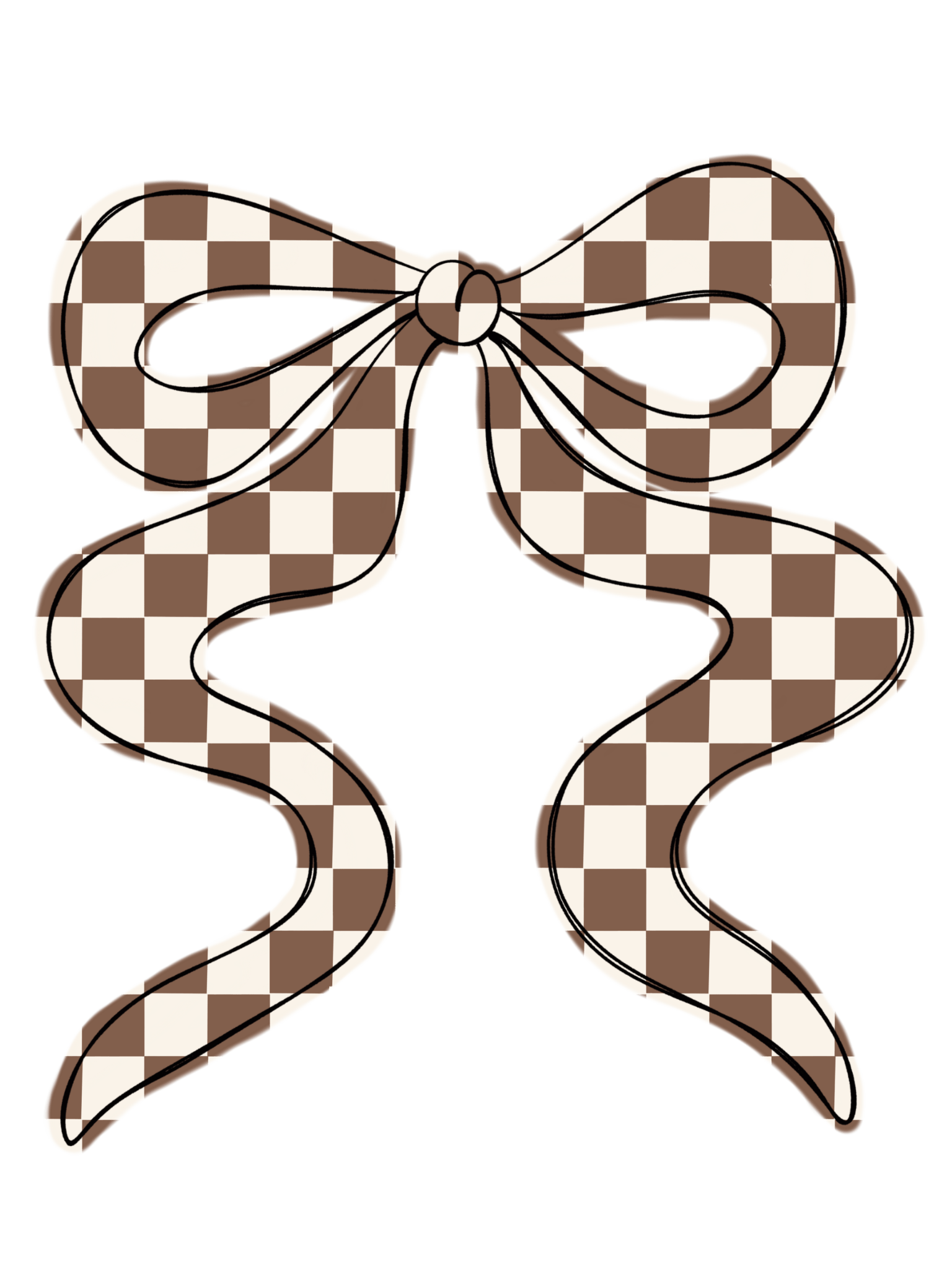 FL21 - Fall Checkered Bow DTF Transfer - My Vinyl Craft