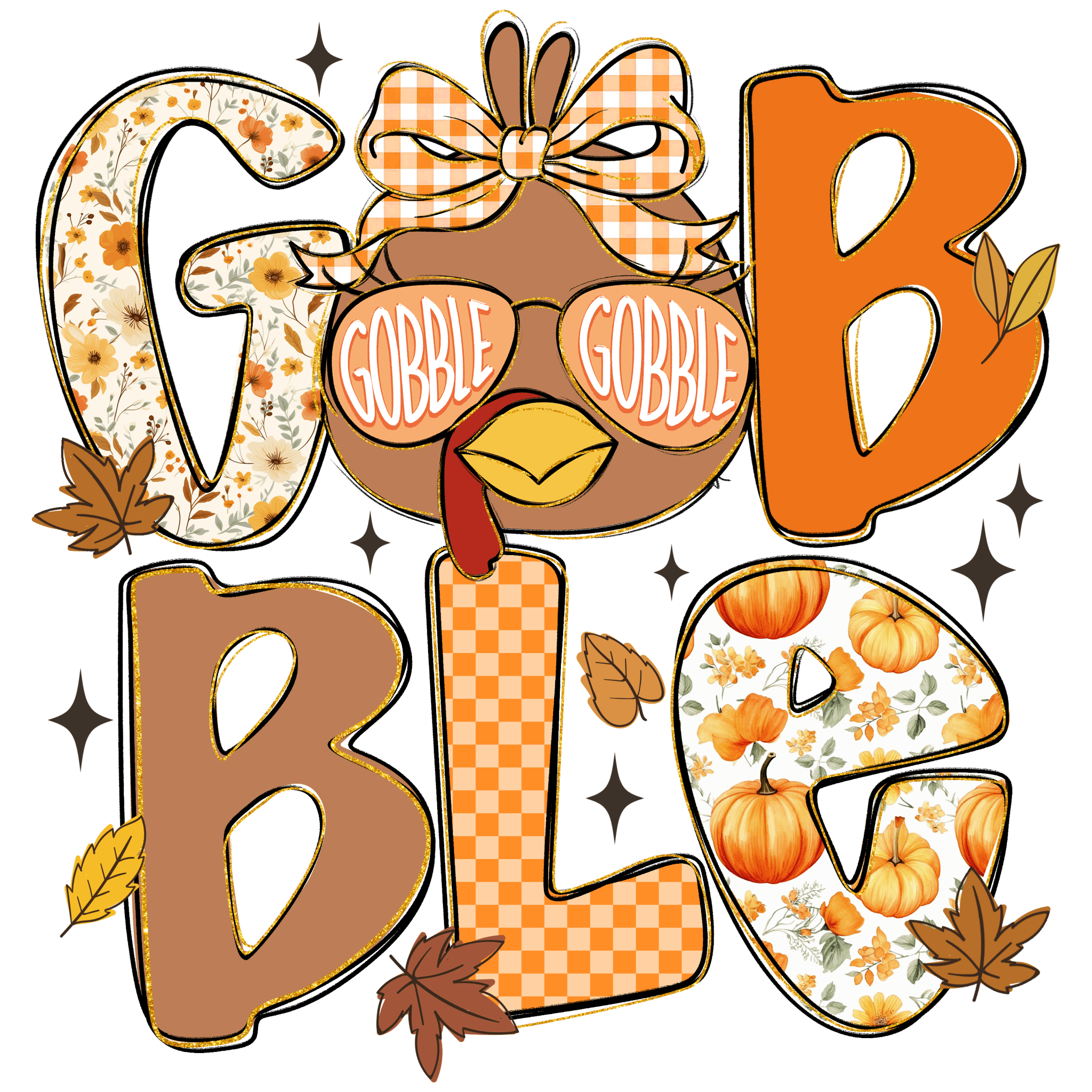 FL24 - Gobble Girl DTF Transfer - My Vinyl Craft