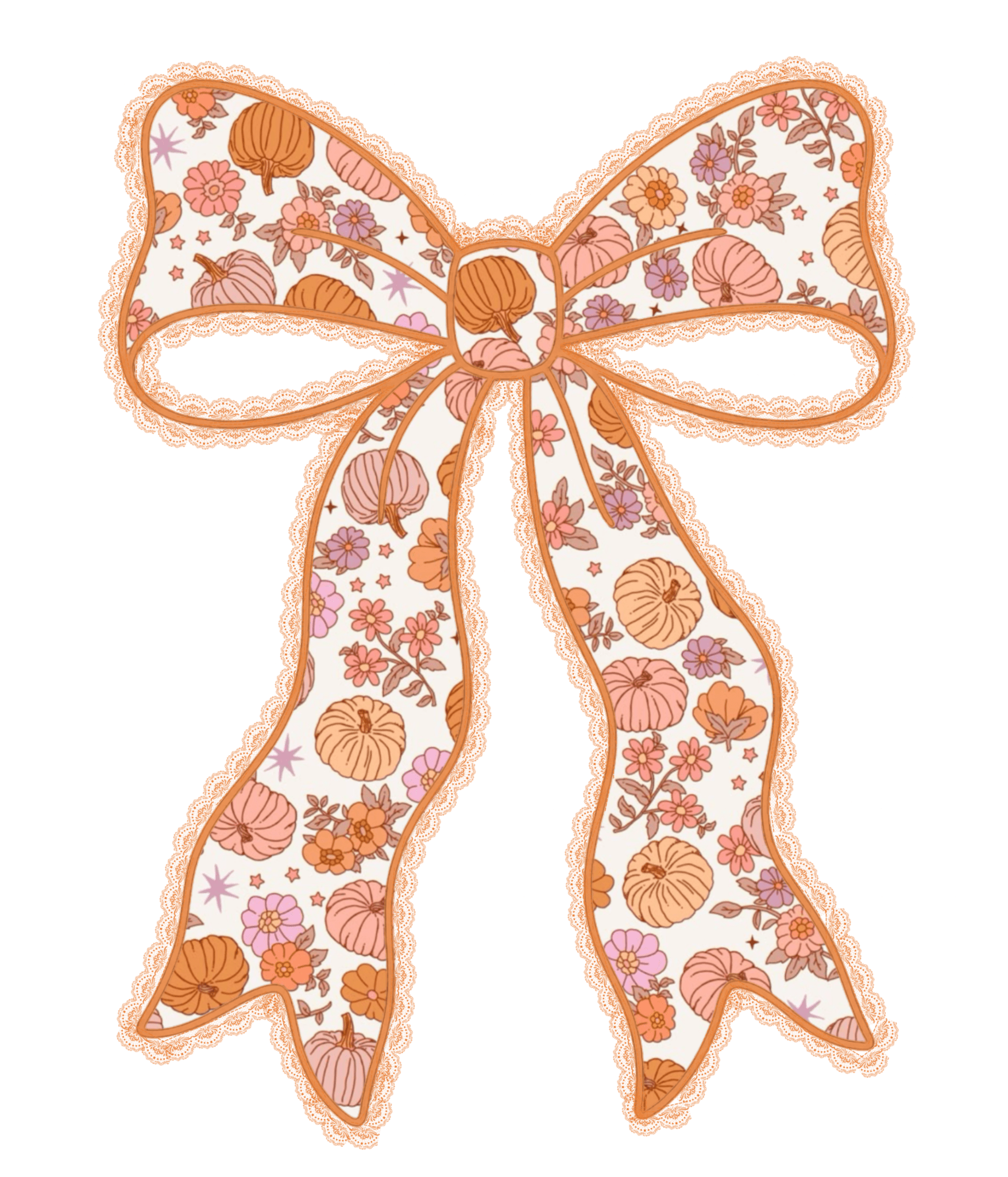 FL8 - Fall Girly Bow DTF Transfer - My Vinyl Craft