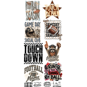 Football 26 Pre-Made DTF Gangsheet - My Vinyl Craft