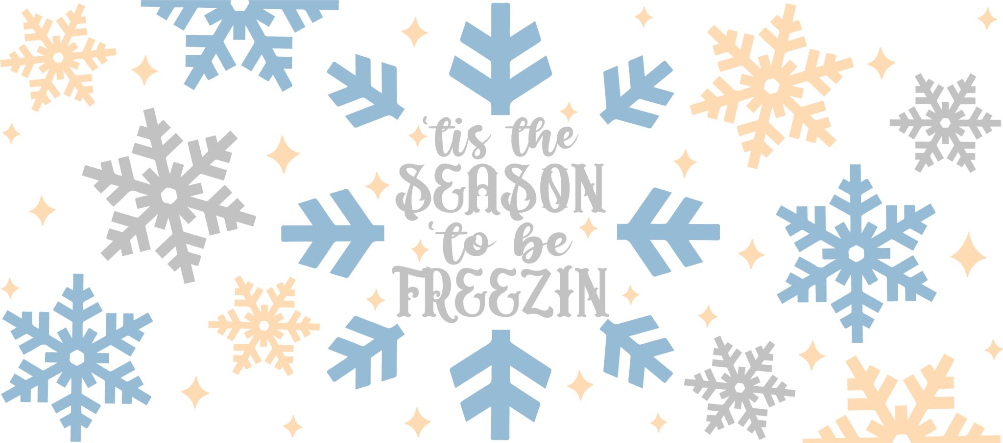 Freezing Season UV DTF Cup Wrap - My Vinyl Craft