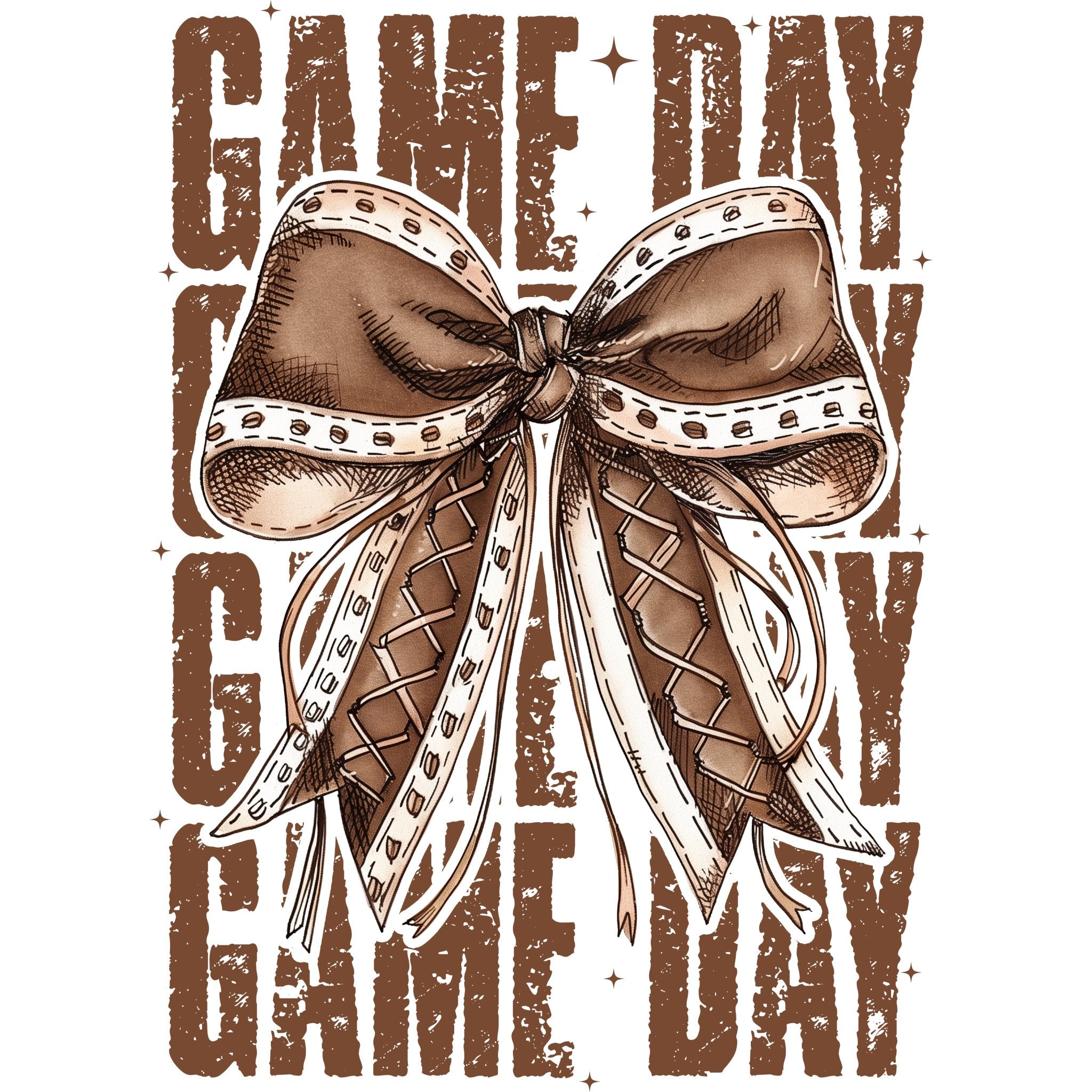 Game Day Football Bow DTF Transfer - FB7 - My Vinyl Craft