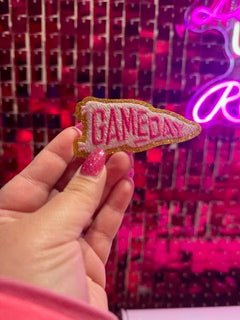 Game Day Pennant Iron On Patch - My Vinyl Craft