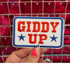 Giddy Up Iron On Patch - My Vinyl Craft