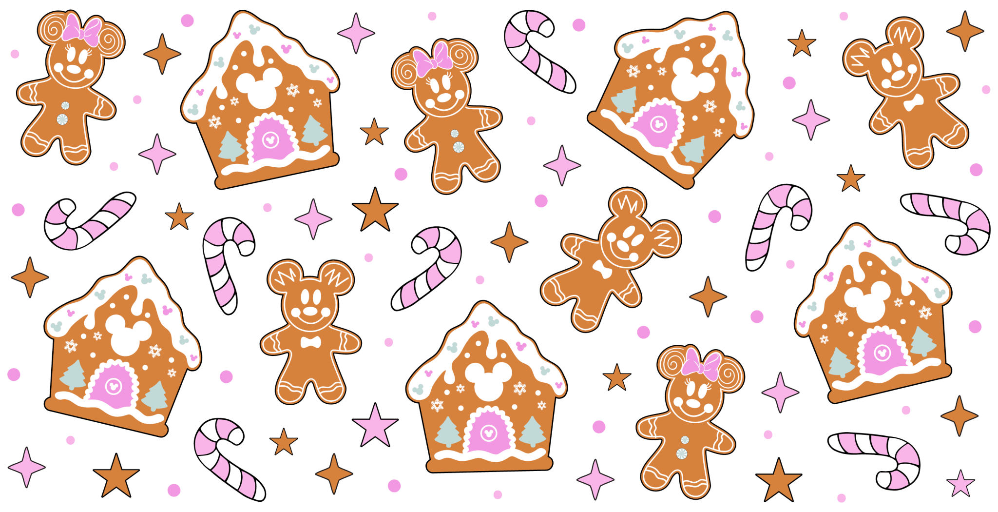 Gingerbread UV DTF Cup Wrap - My Vinyl Craft