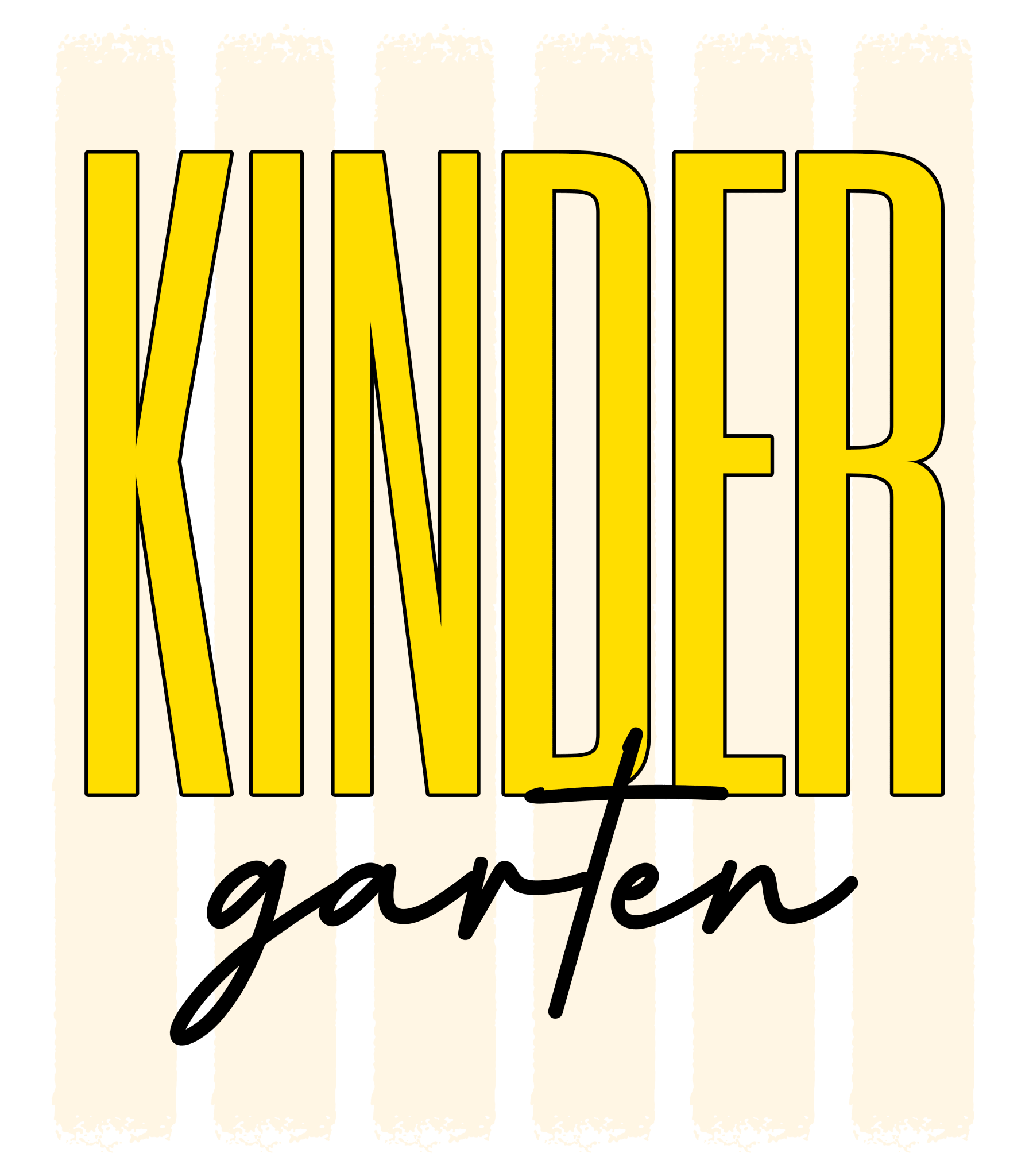GL1 - Neon Stripe Block Grade PreK-4th Grade DTF Transfer - My Vinyl Craft