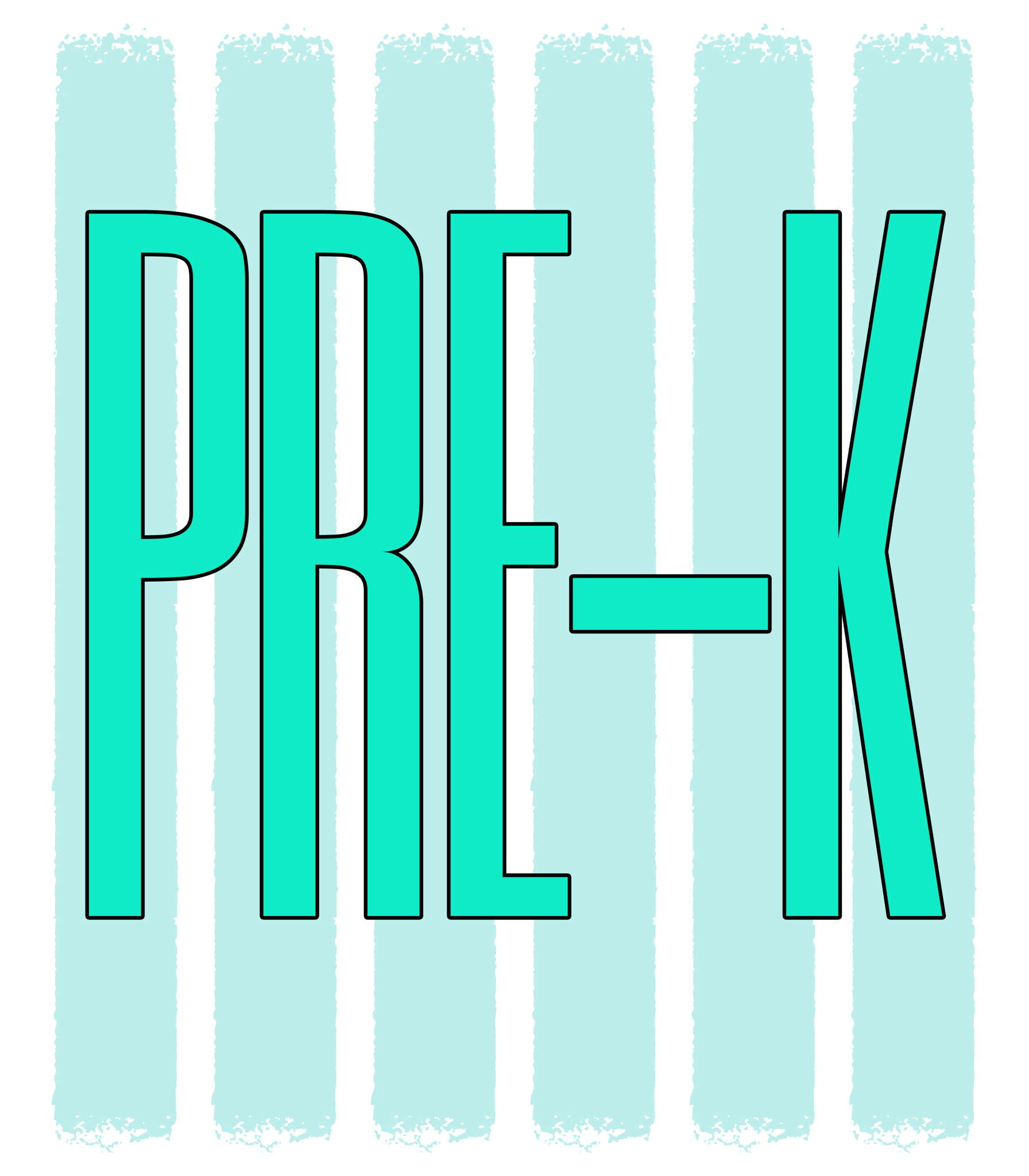 GL1 - Neon Stripe Block Grade PreK-4th Grade DTF Transfer - My Vinyl Craft