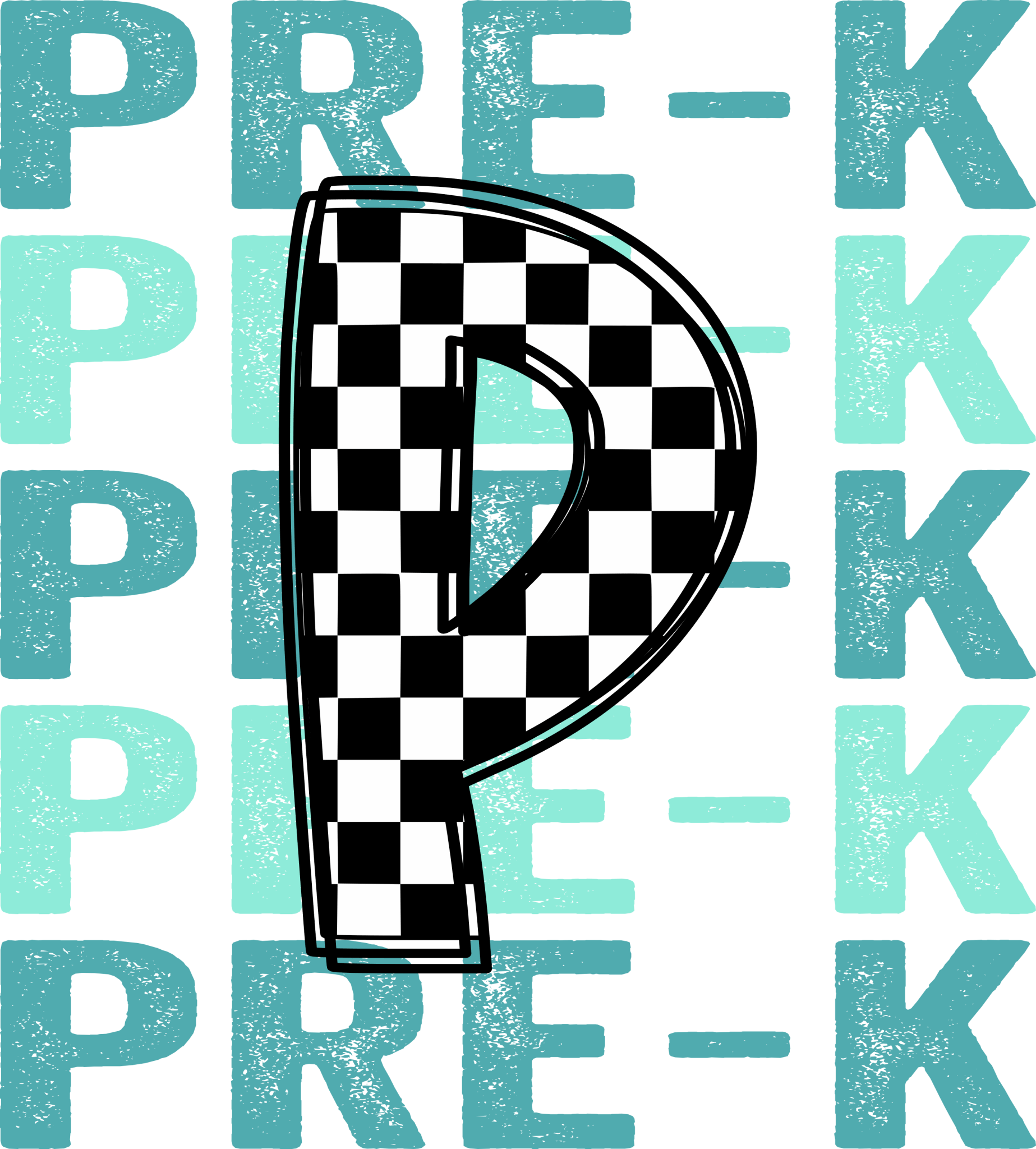GL4 - Blue Checkered Pre - K - 5th Grade DTF Transfer - My Vinyl Craft
