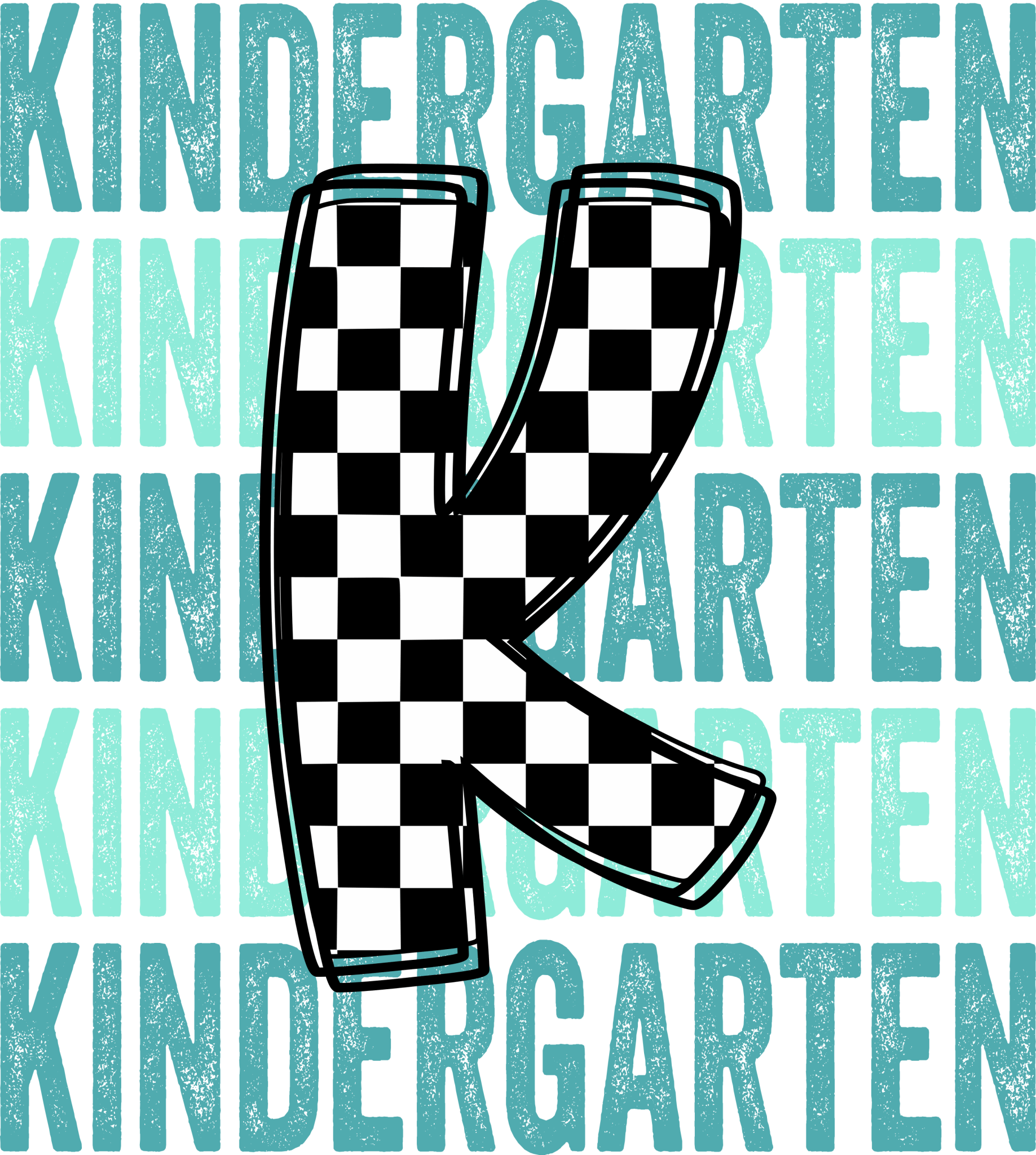 GL4 - Blue Checkered Pre - K - 5th Grade DTF Transfer - My Vinyl Craft