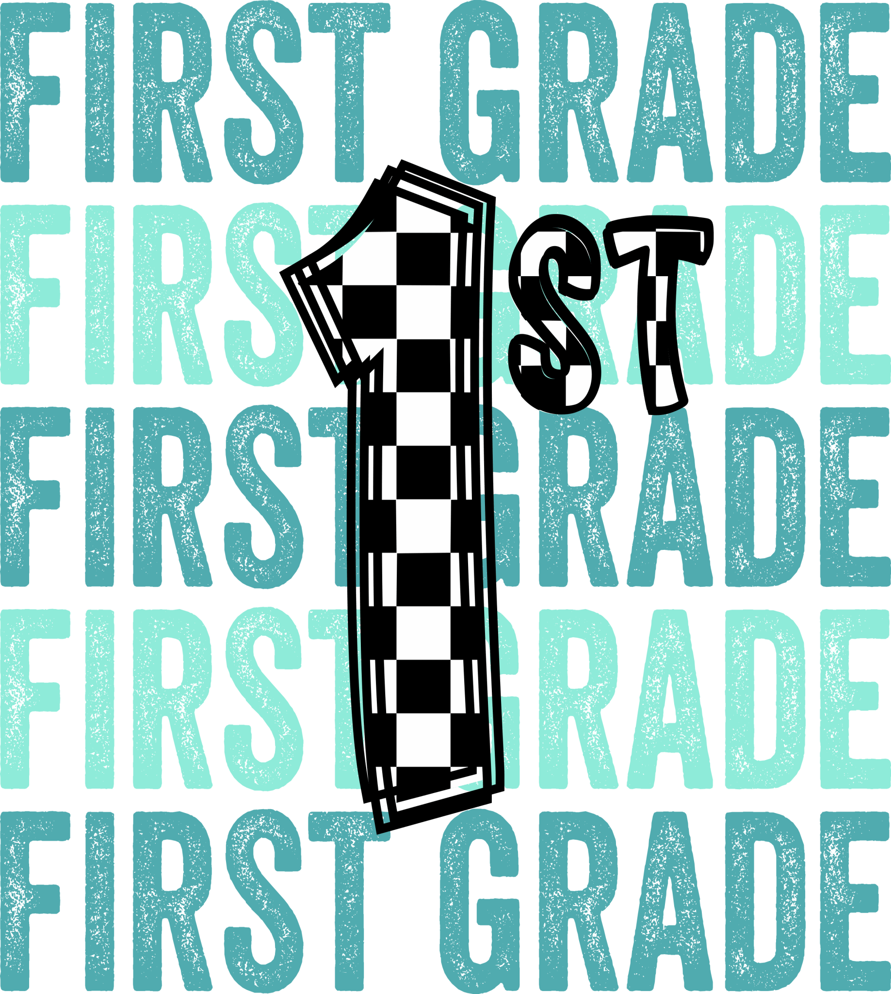 GL4 - Blue Checkered Pre - K - 5th Grade DTF Transfer - My Vinyl Craft