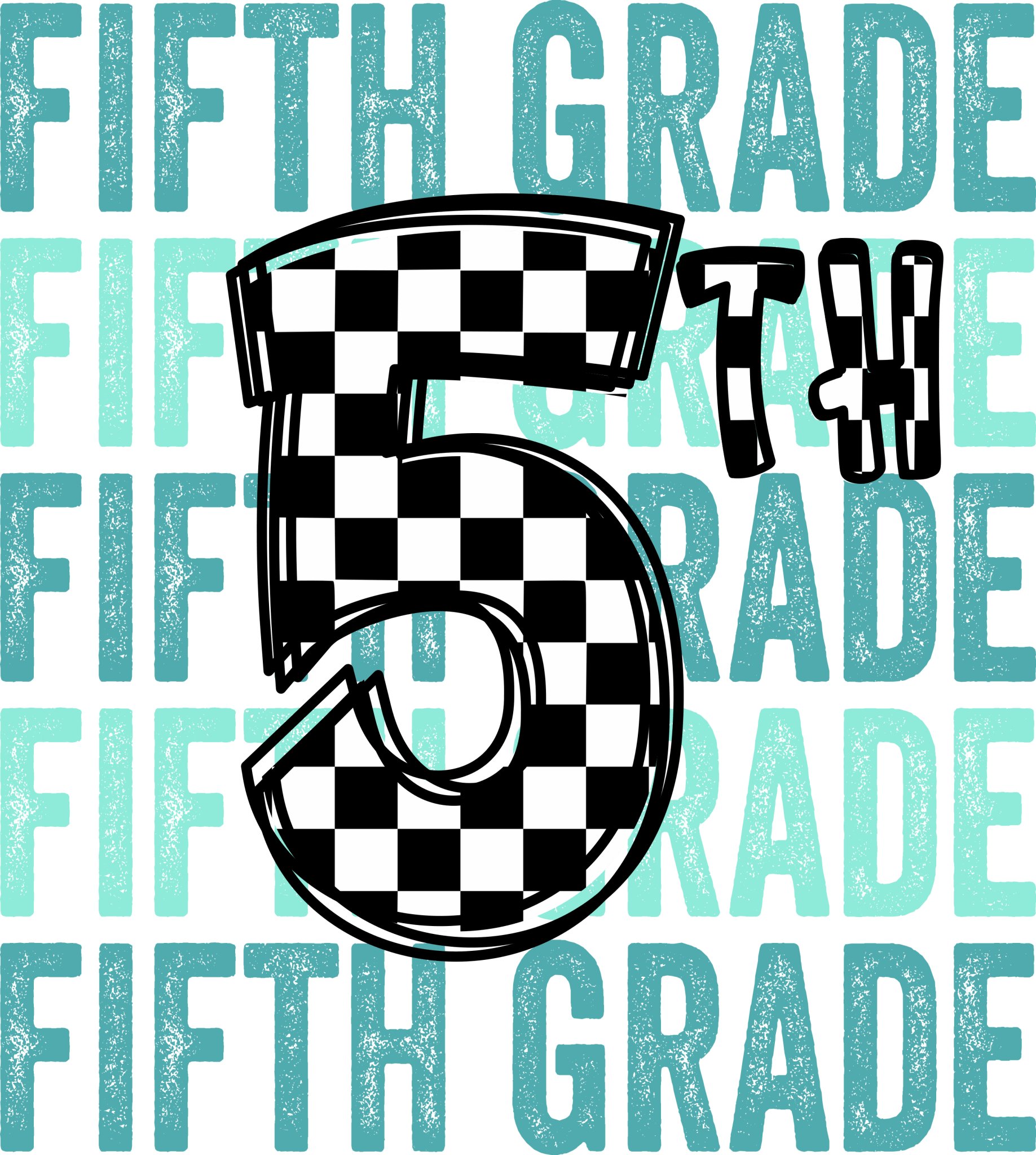 GL4 - Blue Checkered Pre - K - 5th Grade DTF Transfer - My Vinyl Craft