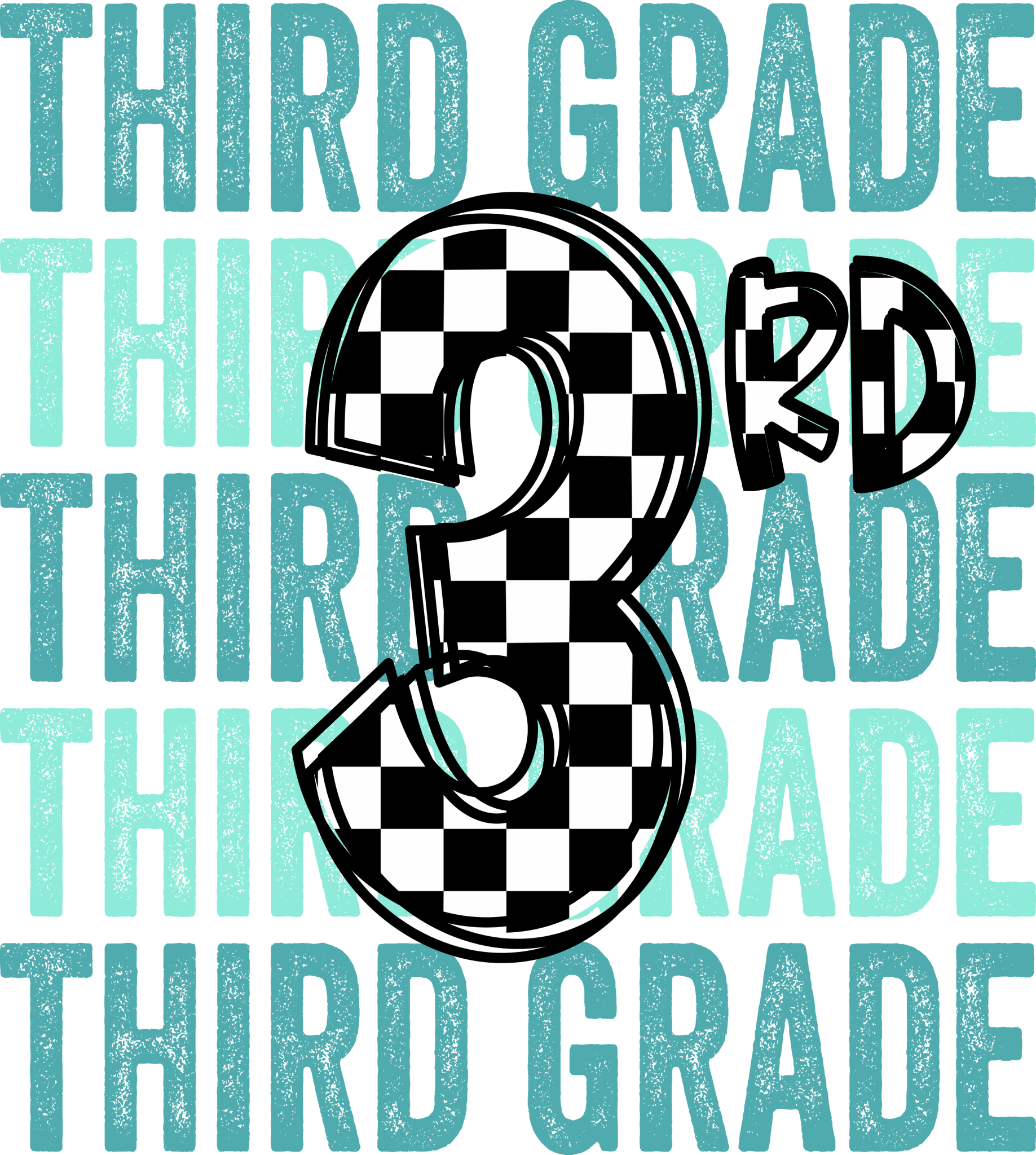GL4 - Blue Checkered Pre - K - 5th Grade DTF Transfer - My Vinyl Craft
