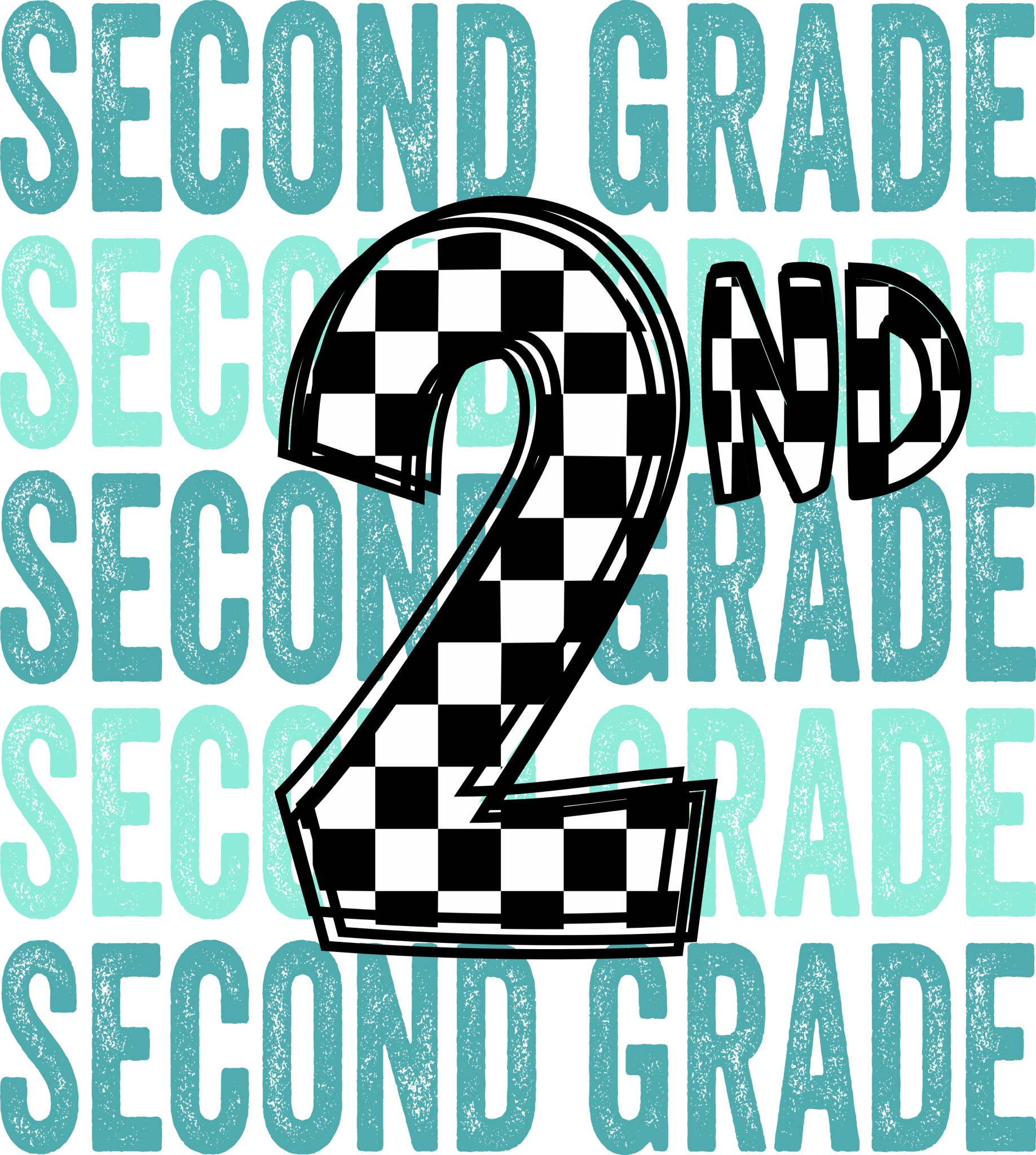 GL4 - Blue Checkered Pre - K - 5th Grade DTF Transfer - My Vinyl Craft