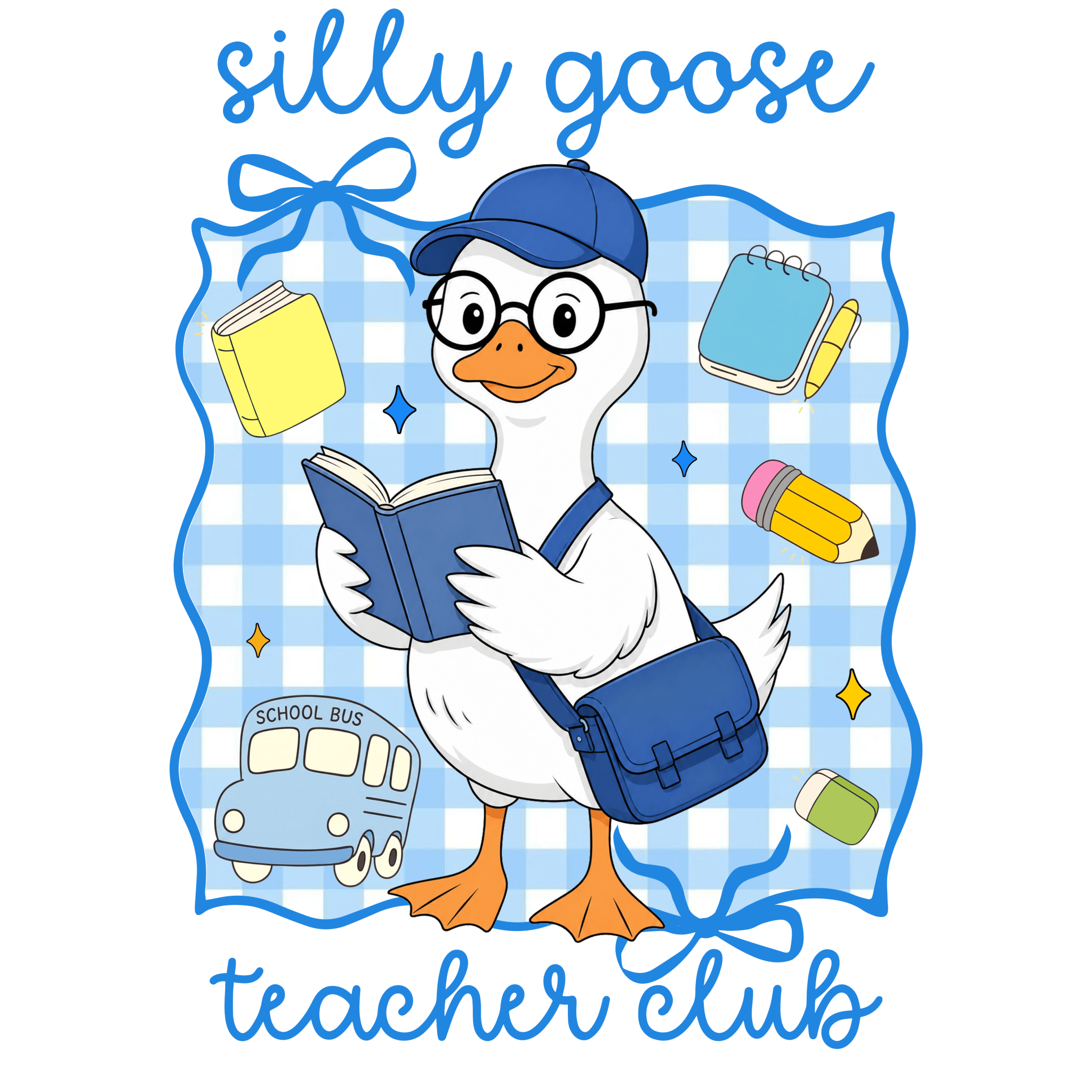 GL5 - Teacher Goose Blue DTF Transfer - My Vinyl Craft