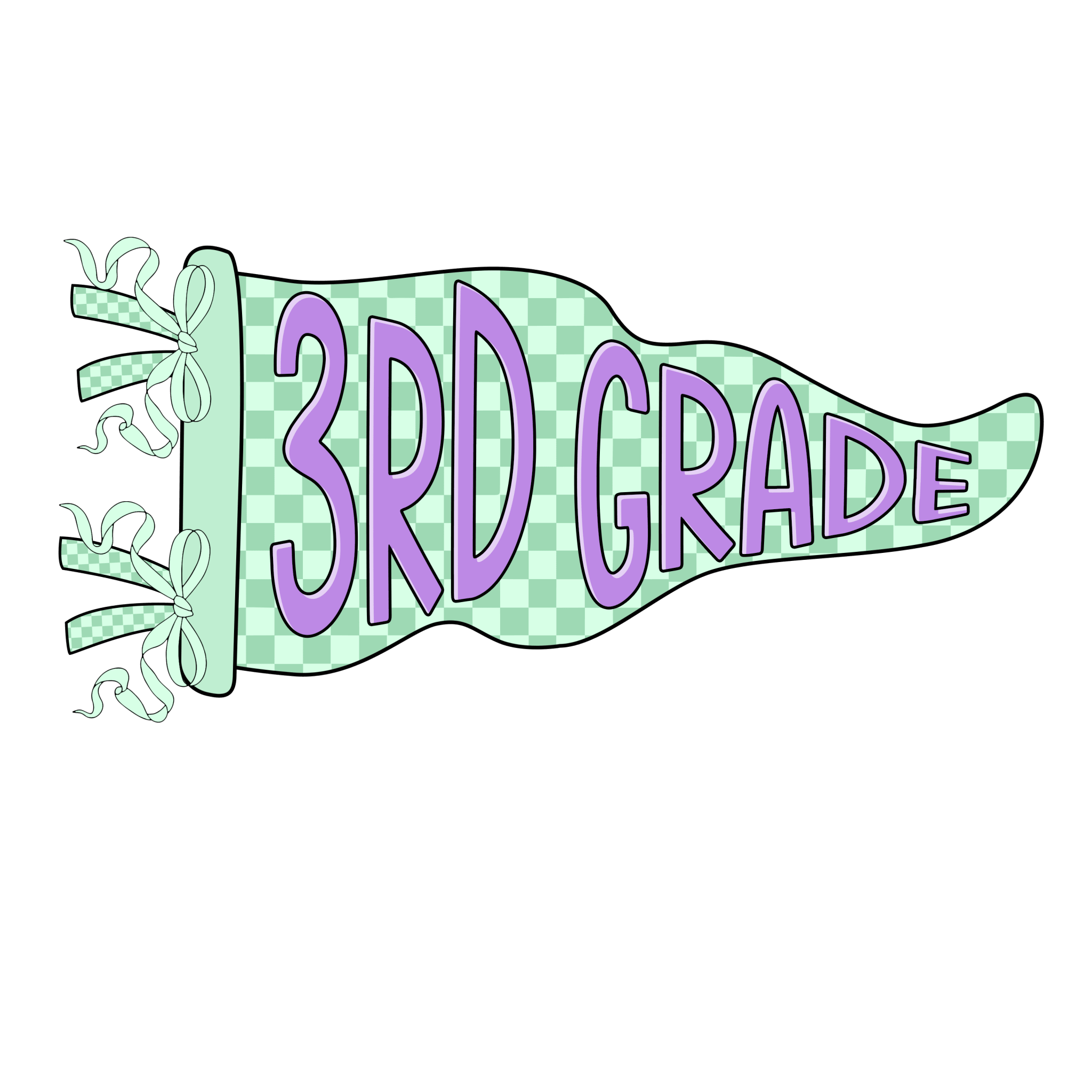 Grade Pennant PK-5th DTF Transfer - My Vinyl Craft