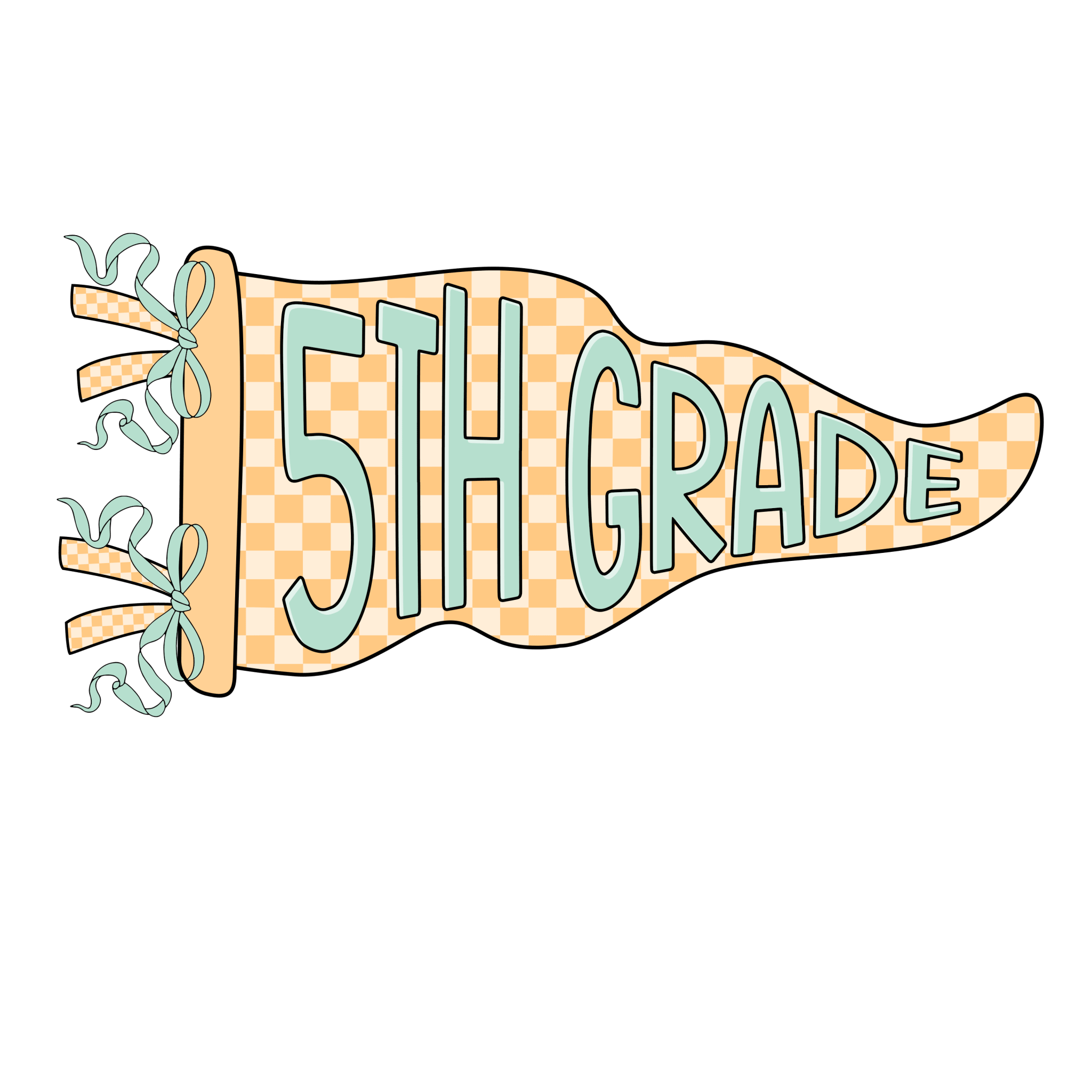 Grade Pennant PK-5th DTF Transfer - My Vinyl Craft