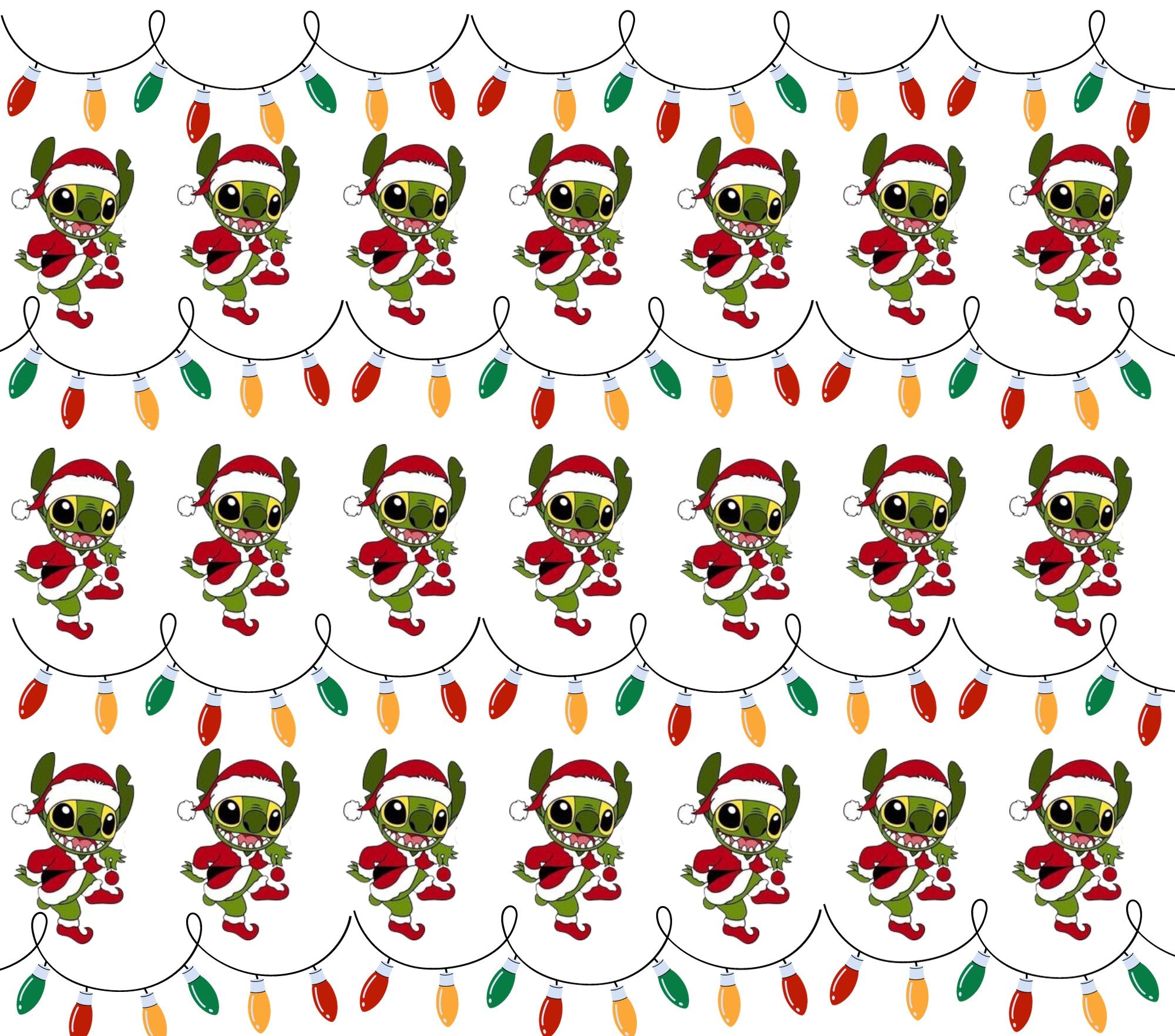 Green Santa UV DTF Cup Wrap - My Vinyl Craft
