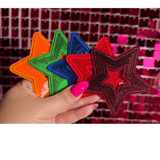 Hallow Star Iron on Patch Multicolor - My Vinyl Craft